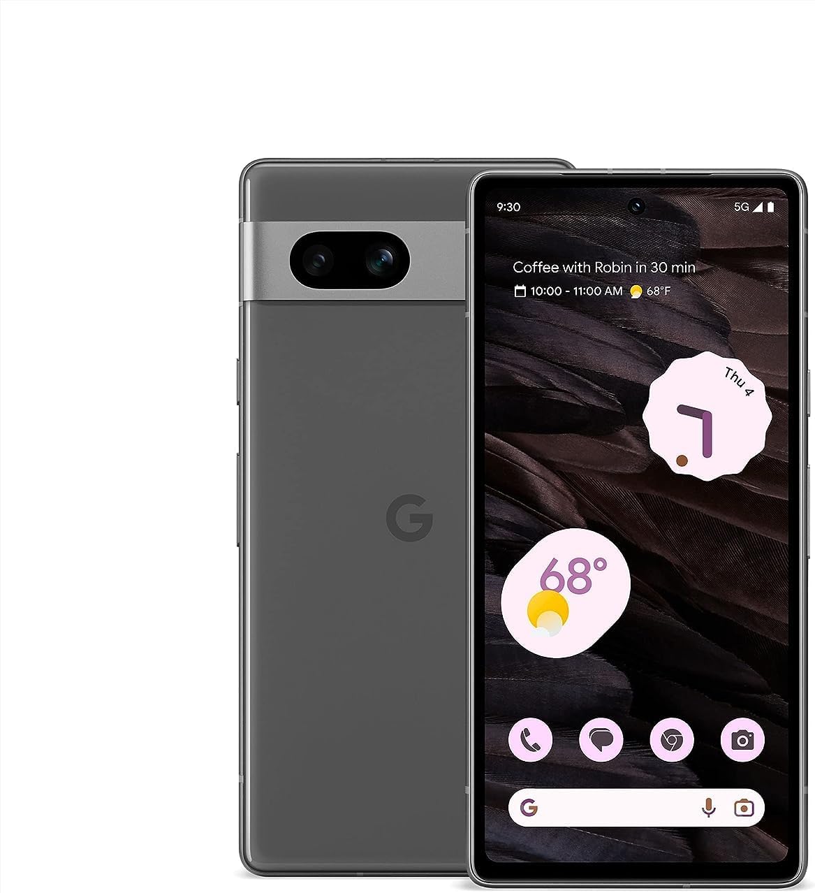 Google Pixel 7a Unlocked Android Smartphone, 128GB, Wide-Angle Camera, 24-Hour Battery, Tensor G2, Charcoal