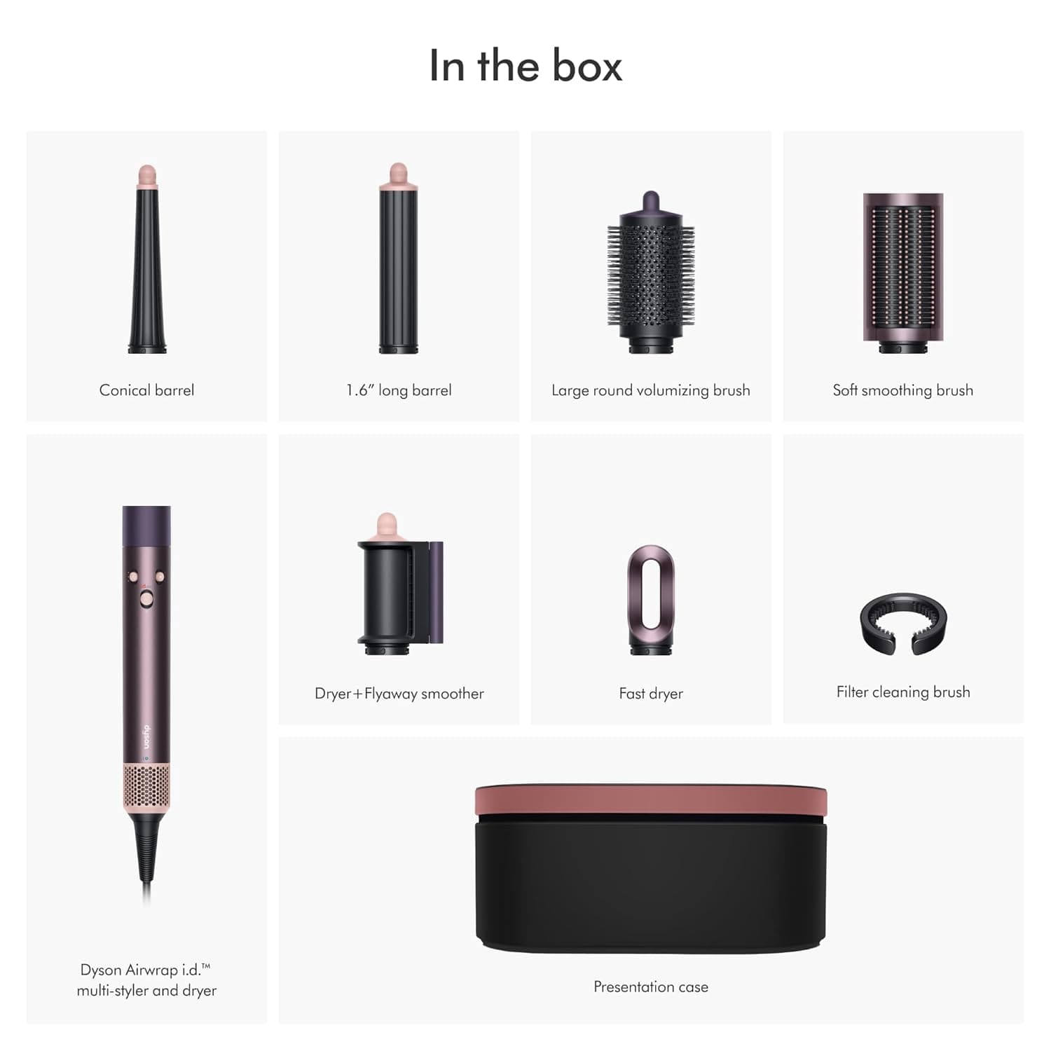 Dyson Airwrap i.d.™ Multi-Styler & Dryer, Bluetooth-Enabled, No Heat Damage, 6 Attachments, For Straight & Wavy Hair