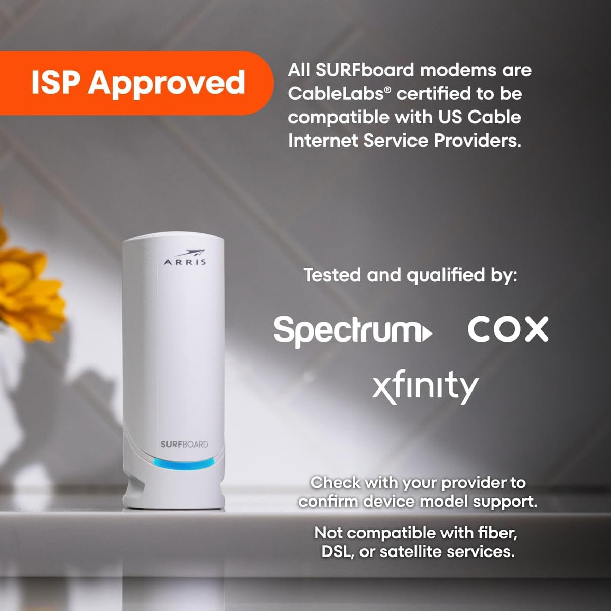 Arris SURFboard S34 DOCSIS 3.1 Multi-Gig Cable Modem, 2.5Gbps + 1Gbps Ethernet, Compatible with Xfinity, Cox, Spectrum - Certified Refurbished