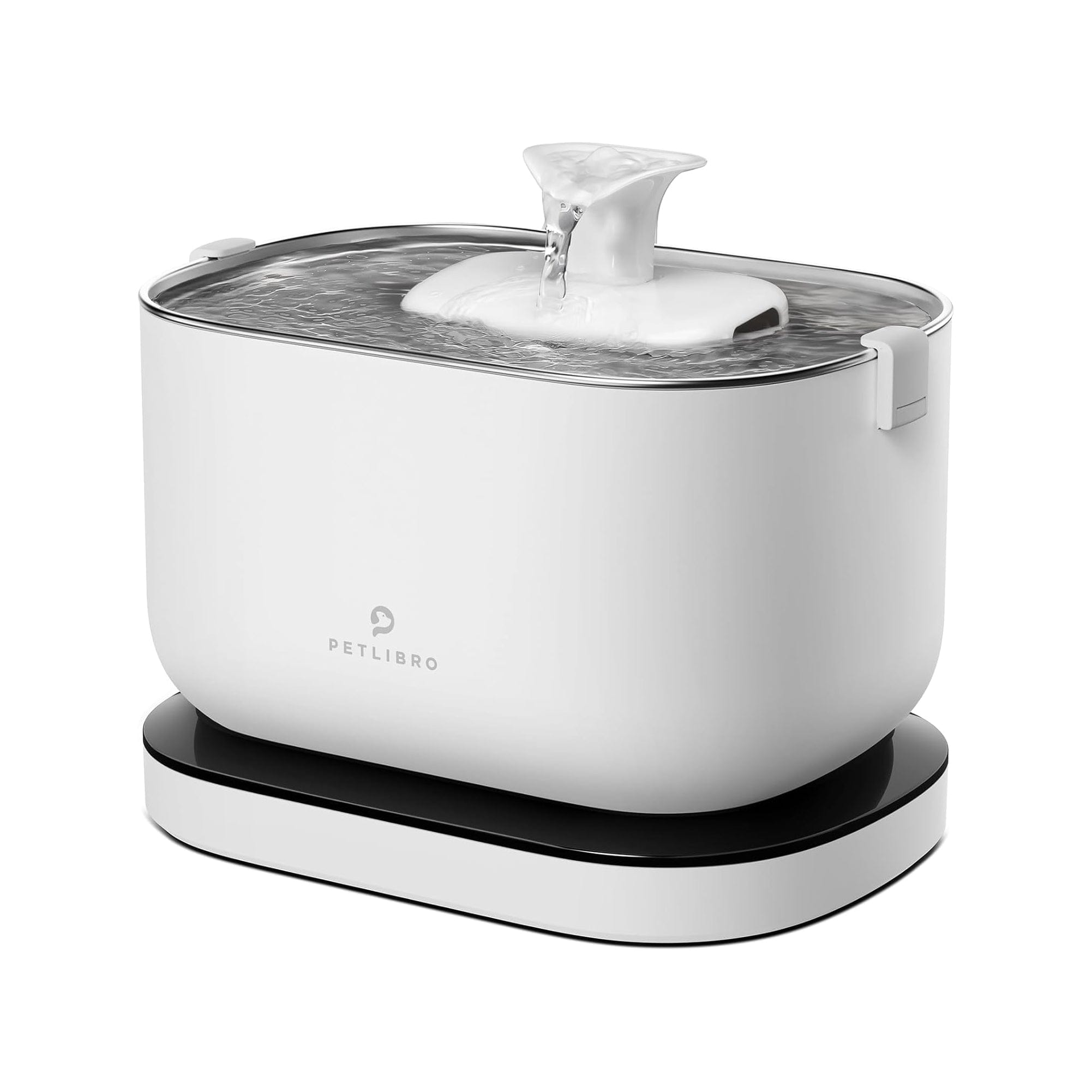 Petlibro Dockstream Cordless Pet Water Fountain, Stainless Steel Tray, Battery Operated, Ultra-Quiet, White - Certified Refurbished
