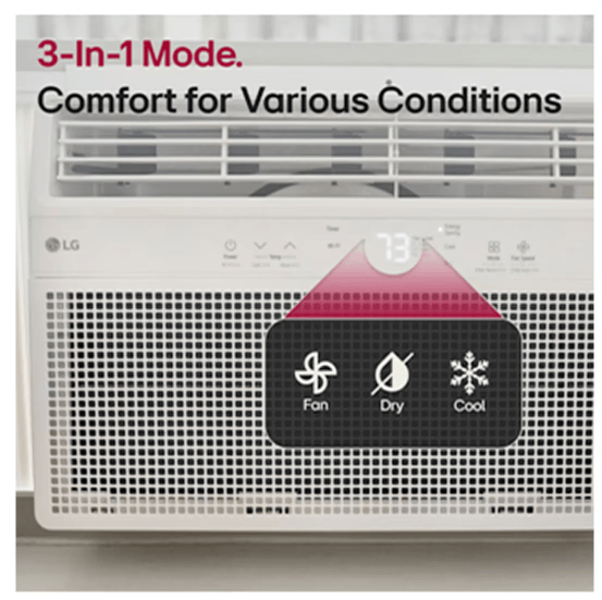 LG 10000 BTU 115V Window Air Conditioner, White