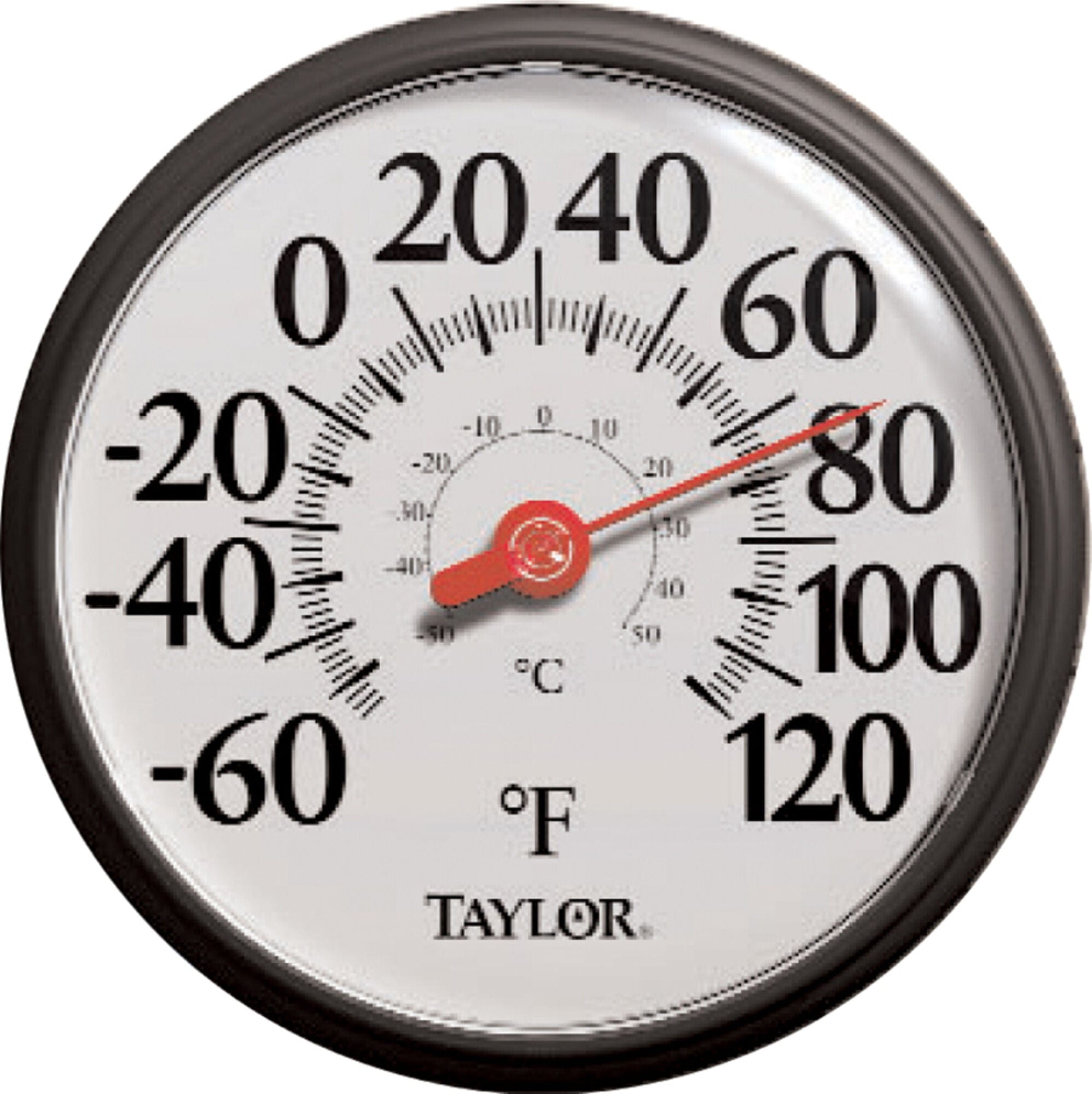 Taylor Big and Bold Wall Thermometer, 13.25 inch, Black