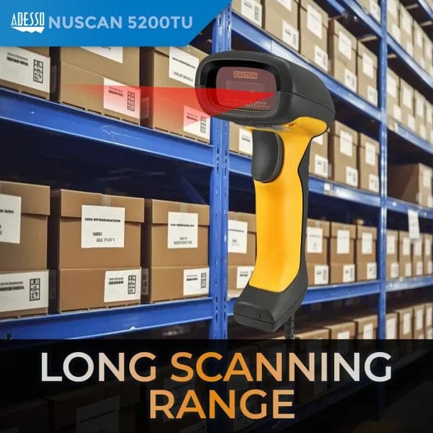 Adesso NuScan 5200T USB 2D Waterproof Industrial Handheld Barcode Scanner