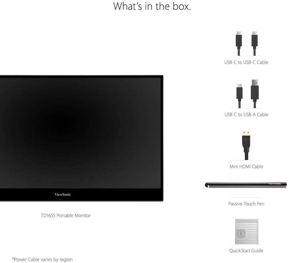 ViewSonic 16" 16:9 Portable Multi-Touch IPS Monitor - Certified Refurbished