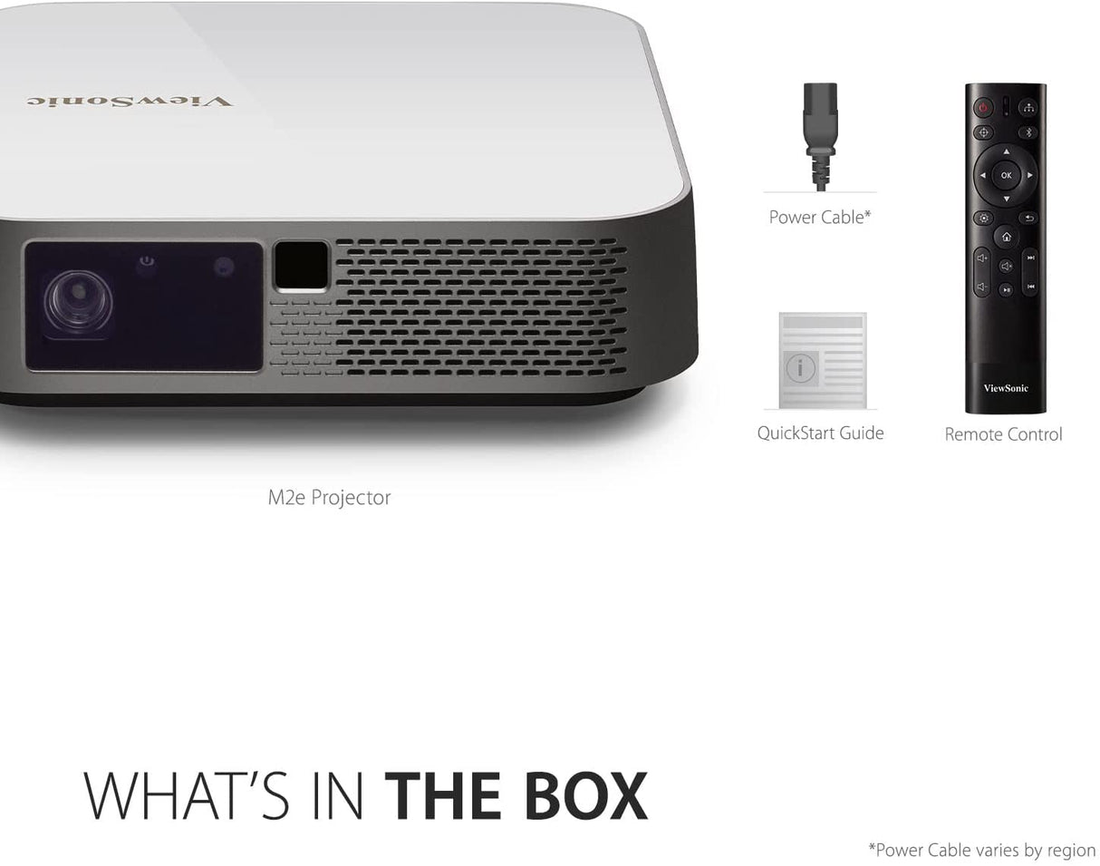 ViewSonic 1080 Portable Projector with 1000 LED Lumens, Auto Focus, Harman Kardon Bluetooth Speakers, HDMI, 16GB Storage, Stream Netflix with Dongle - Certified Refurbished