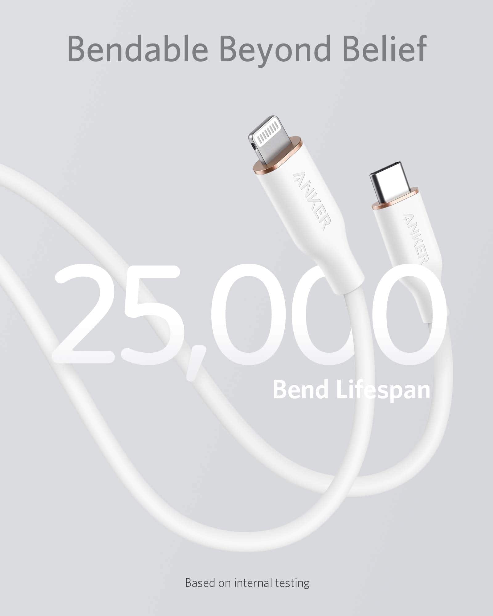 Anker <b>641</b> USB-C to Lightning Cable (Flow, Silicone)