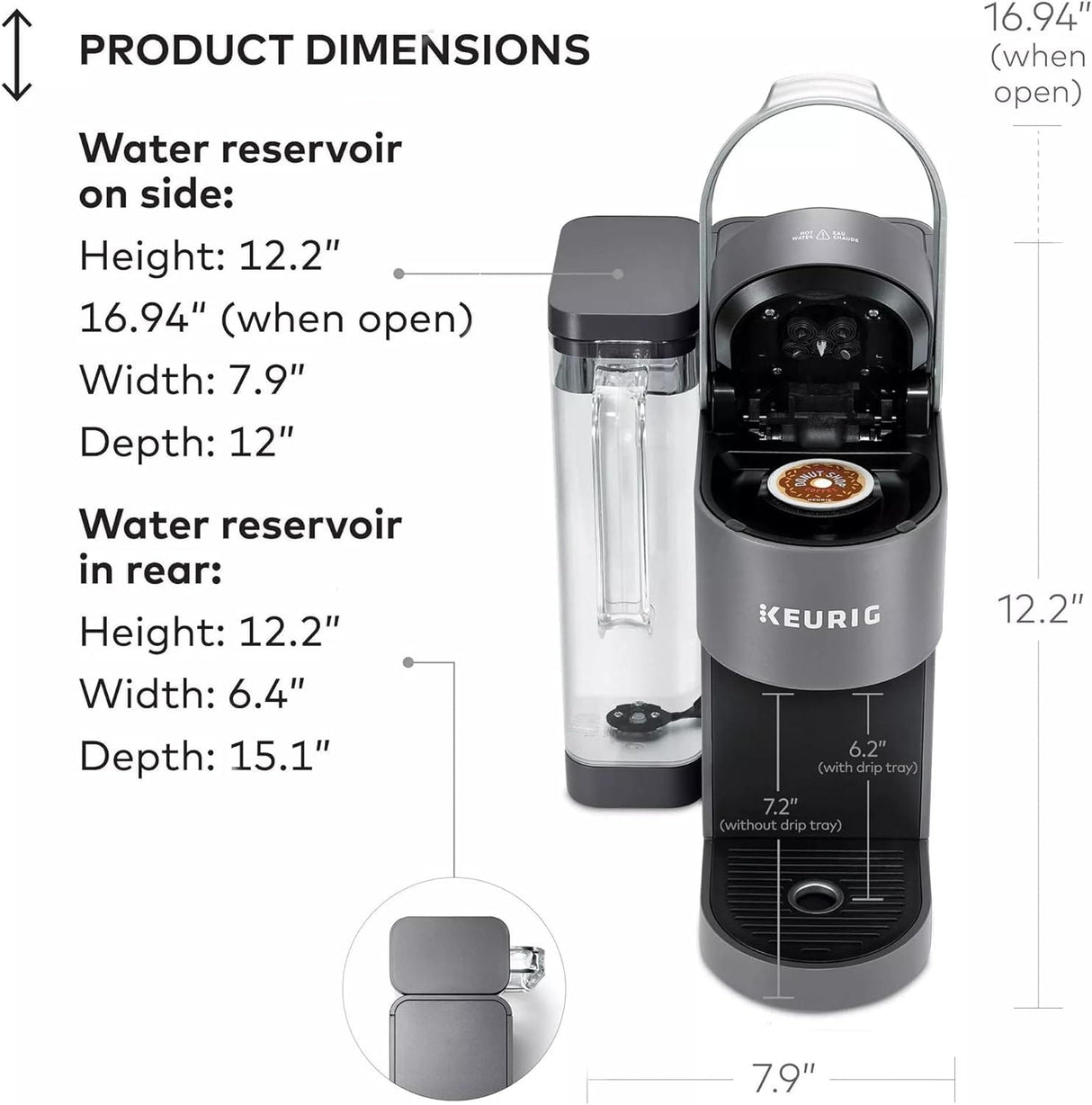 Keurig K-Supreme Single Serve K-Cup Pod Coffee Maker, Gray - Certified Refurbished