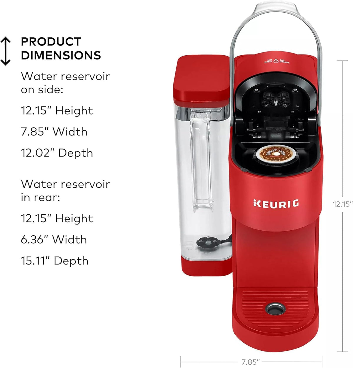Keurig K-Supreme Single Serve K-Cup Pod Coffee Maker, Red - Certified Refurbished