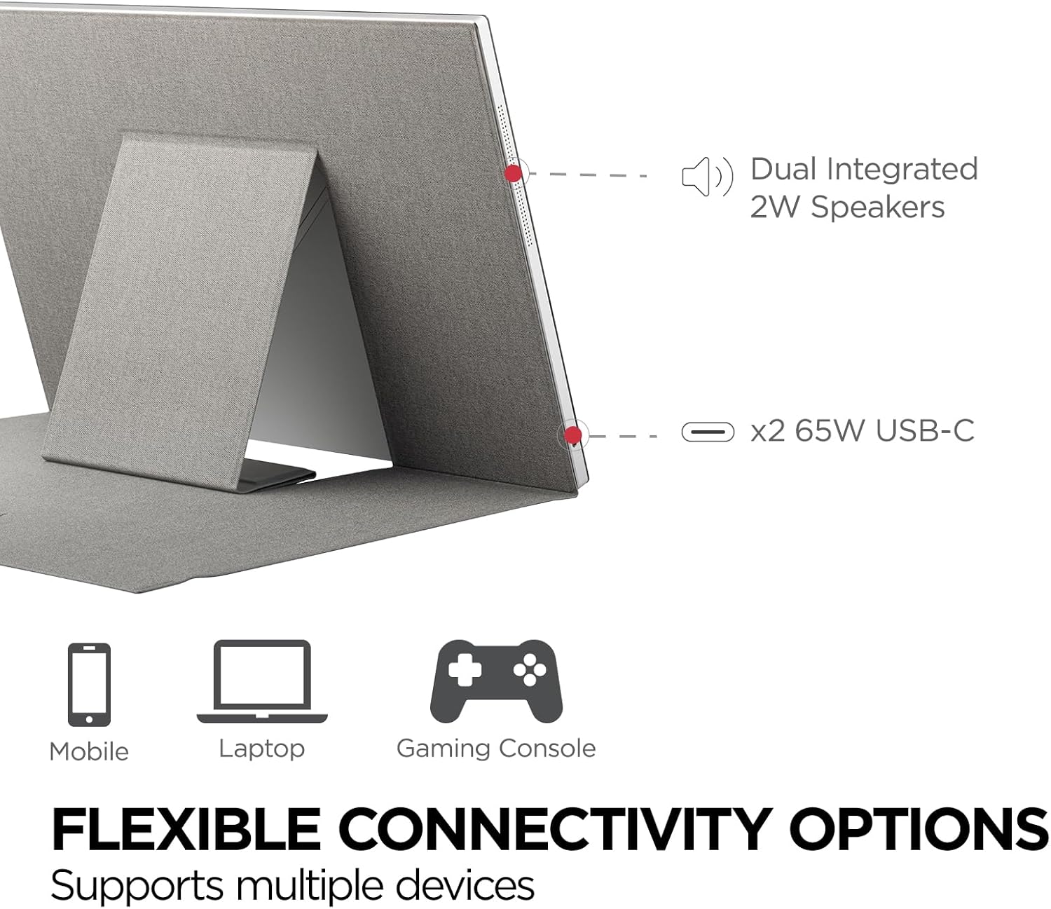 ViewSonic 16" WQXGA 1600p IPS Touchscreen Portable Monitor, 60 Hz, Black - Certified Refurbished