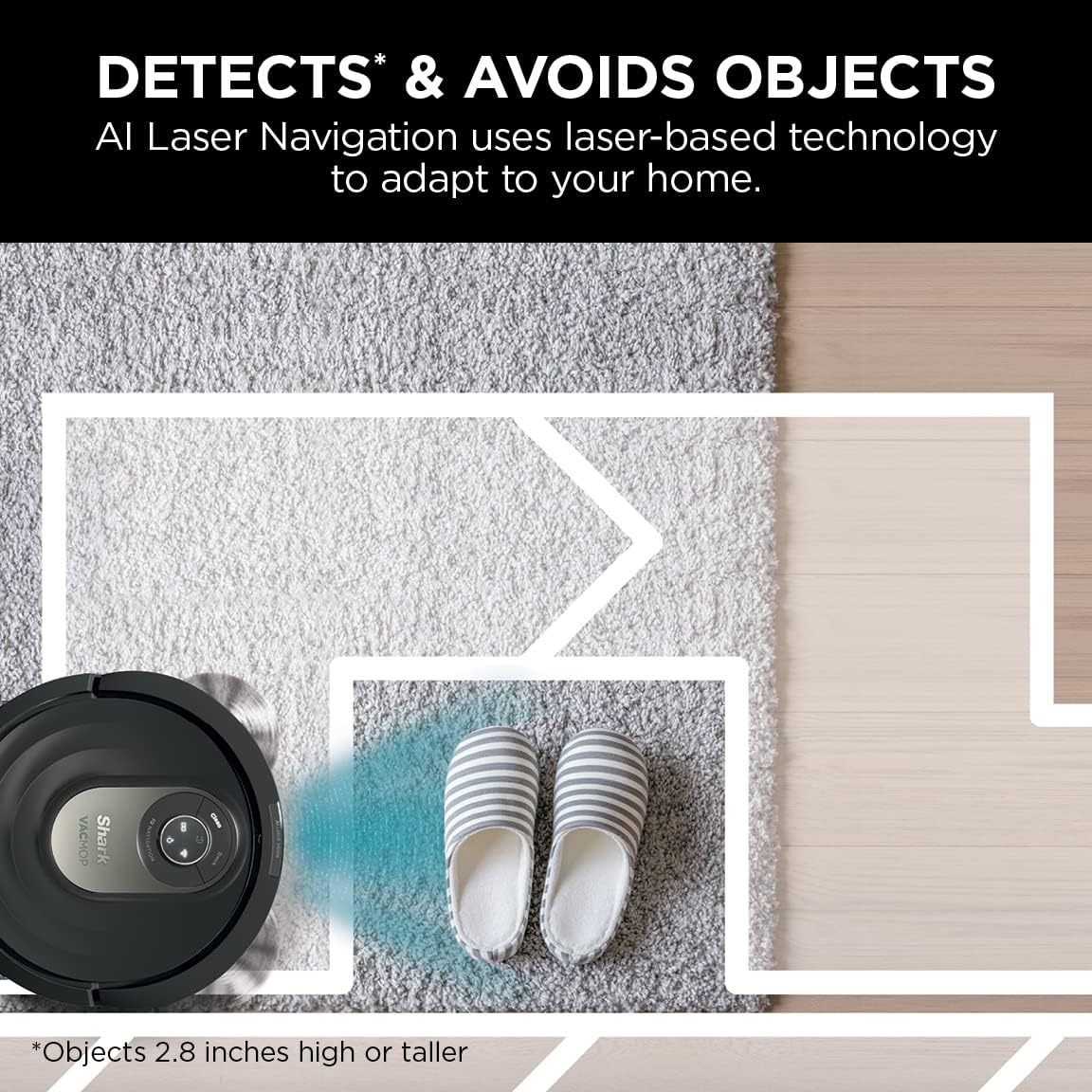 Shark 2-in-1 Robot Vacuum and Mop with Self-Cleaning Brushroll, Black - Open Box