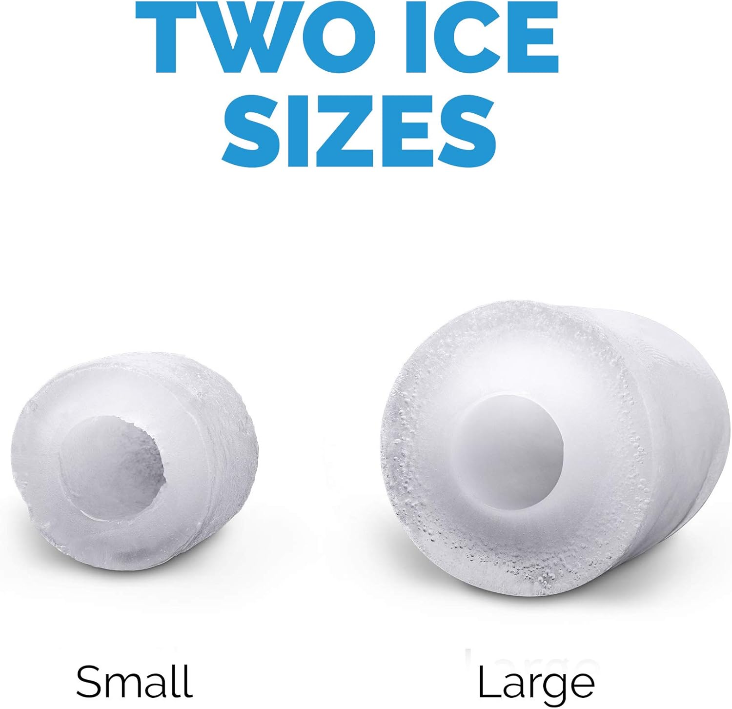 Newair Portable Ice Maker with 2 Ice Sizes, 33 lbs of Ice a Day, White - Certified Refurbished