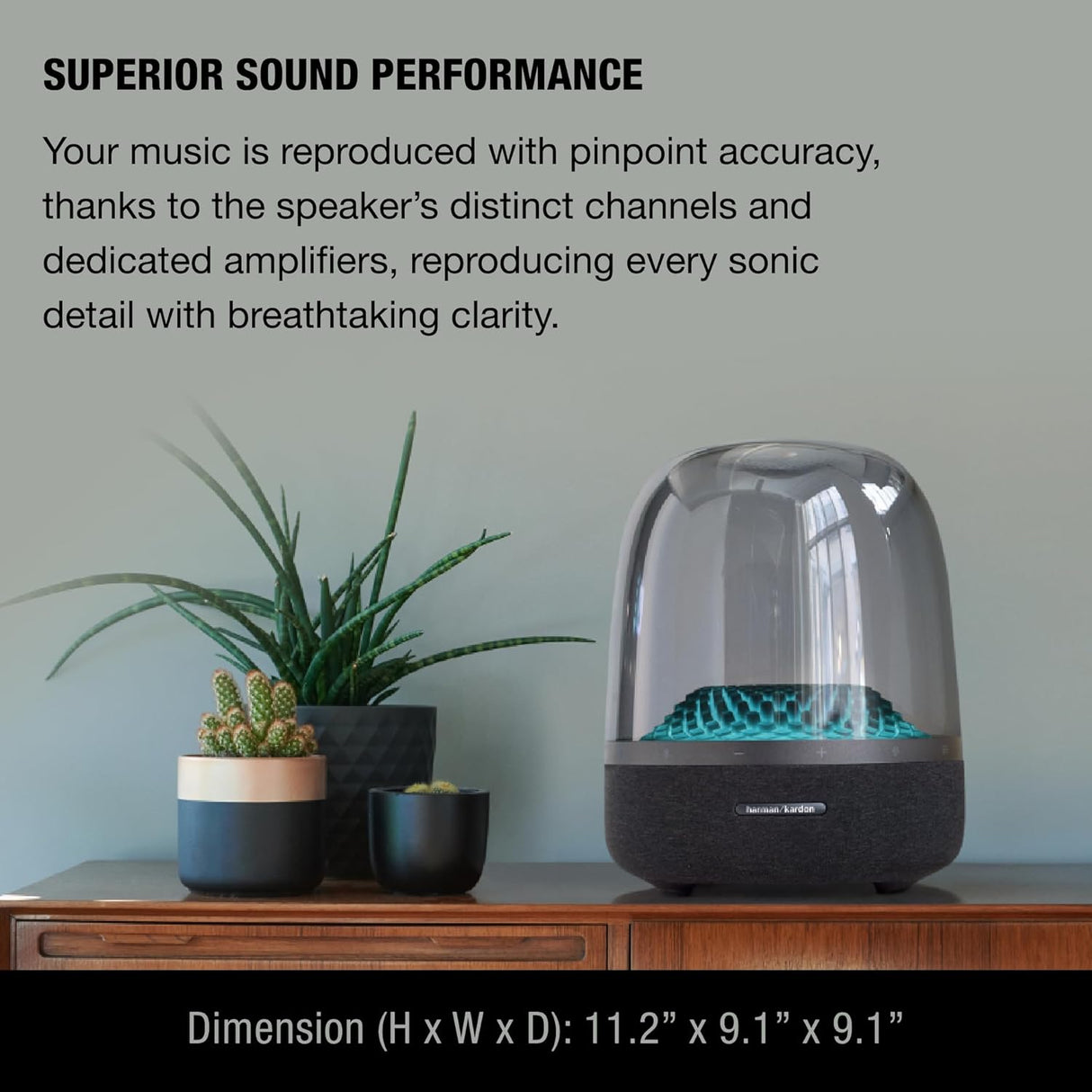 Harman Kardon Aura Studio 4 Bluetooth Speaker, Black - Certified Refurbished