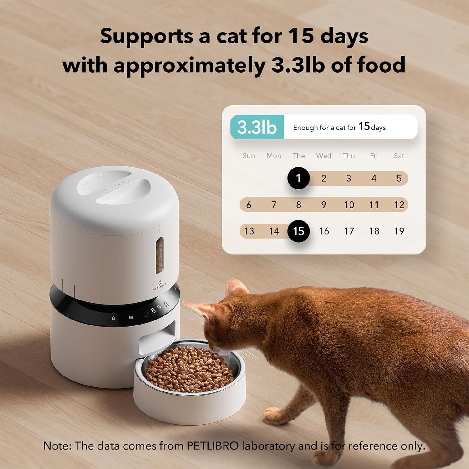 Petlibro Granary Automatic Pet Feeder, 5G Wi-Fi, 3L, Timed Dry Food Dispenser, White - Certified Refurbished