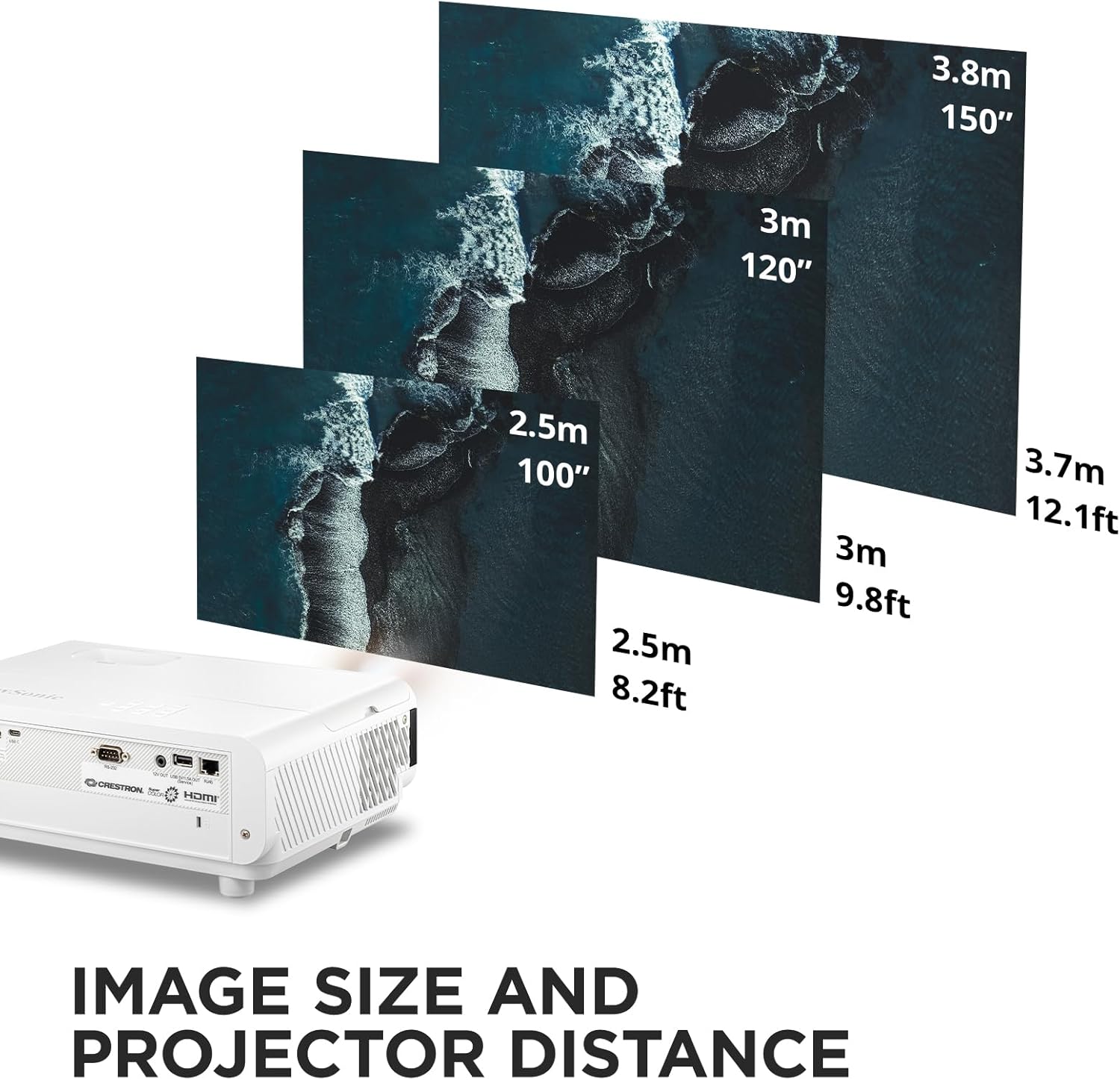 ViewSonic UHD 4K Gaming Projector Designed for Xbox with 4.2ms Response Time, White - Certified Refurbished