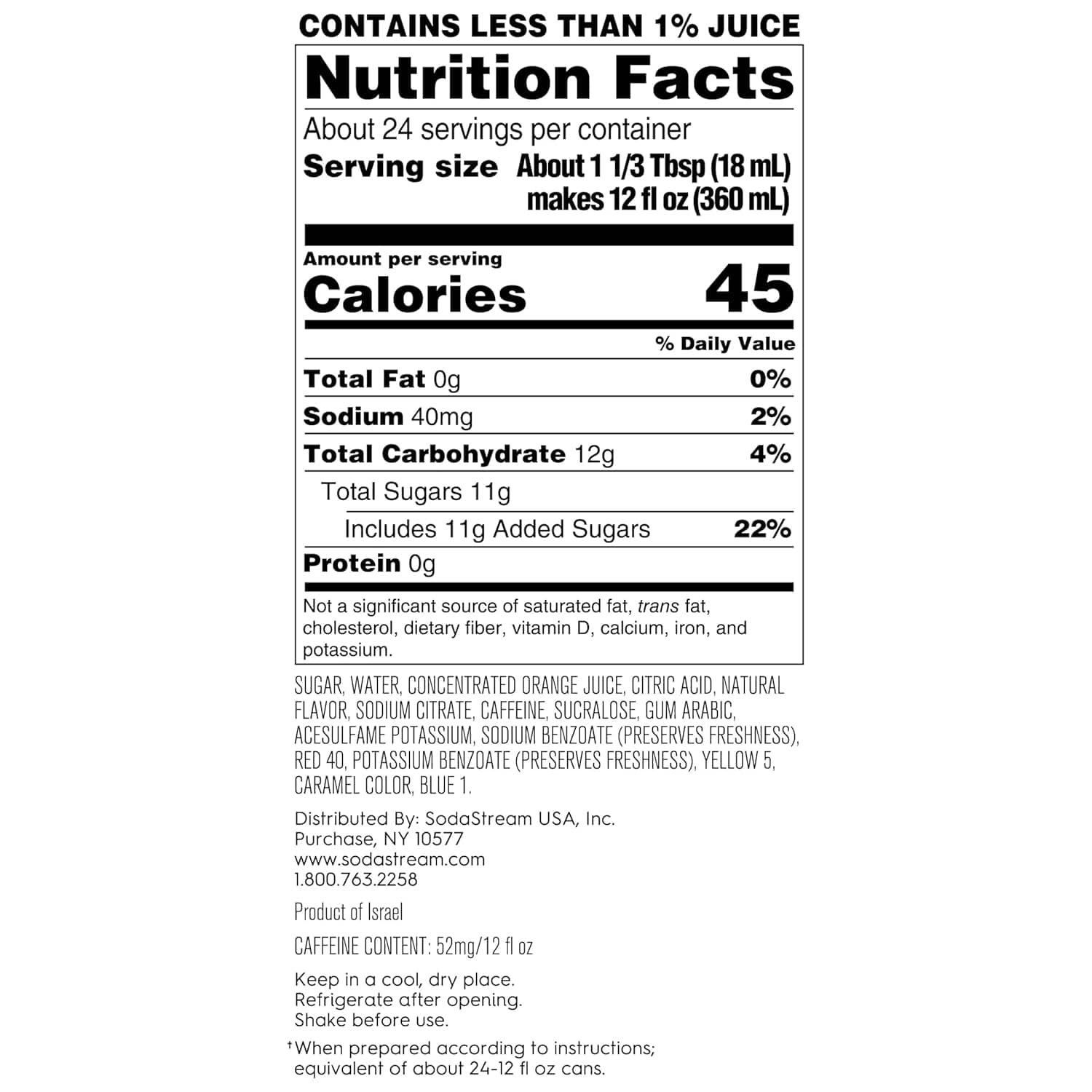 SodaStream MTN Dew Code Red Drink Mix for Sparkling Water Makers, Pack of 4