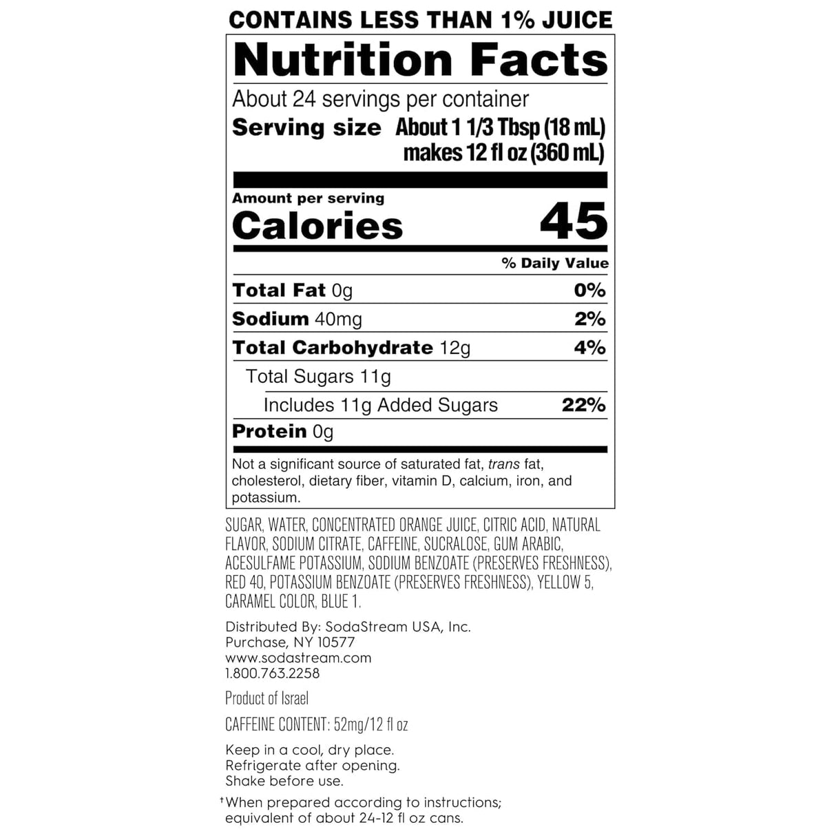 SodaStream MTN Dew Code Red Drink Mix for Sparkling Water Makers, Pack of 4
