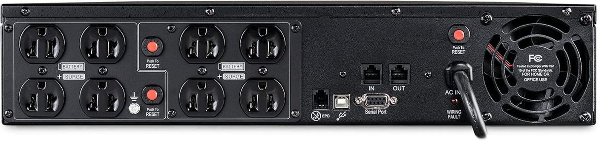 CyberPower PFC Sinewave UPS System, 1500VA/1050W, 8 Outlets, AVR, 2U Rack/Tower - Certified Refurbished