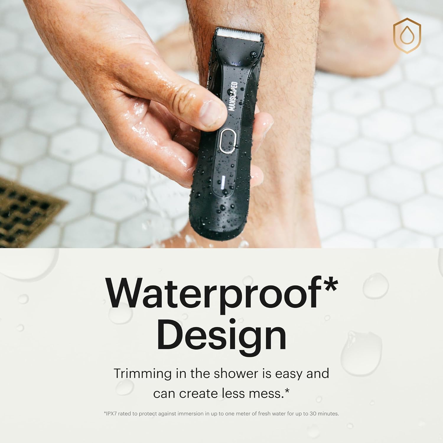 MANSCAPED The Lawn Mower 4.0 Electric Groin Hair Trimmer, Replaceable SkinSafe Ceramic Blades, Waterproof, Rechargeable