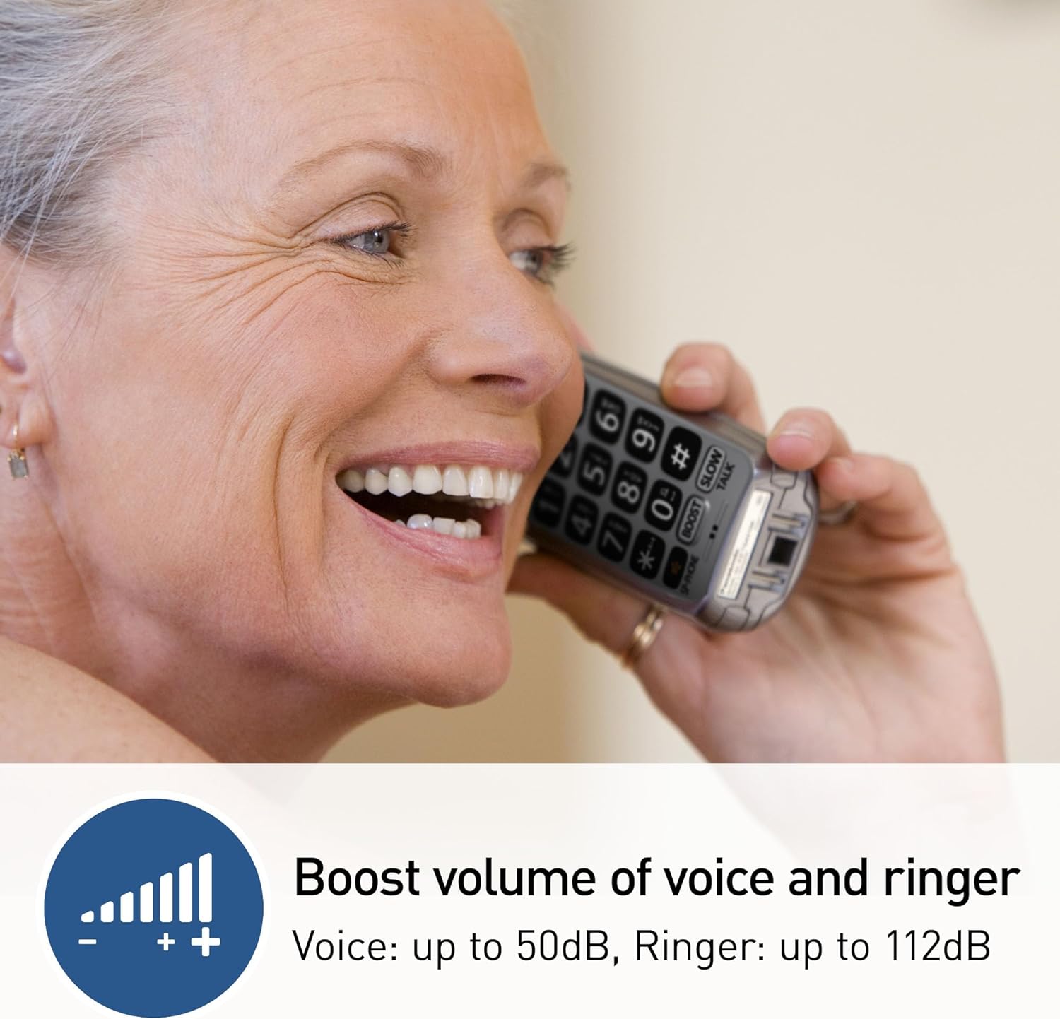 Panasonic Amplified Cordless Phone, Digital Answering Machine, 1 Handset, Silver - Certified Refurbished