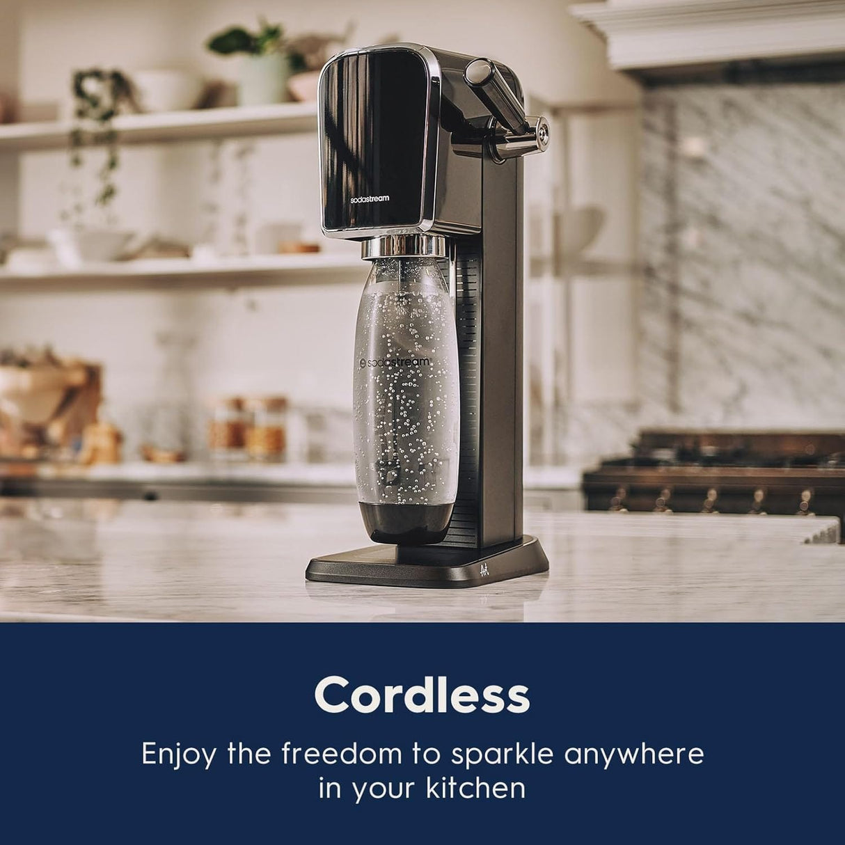 SodaStream ART Sparkling Water Maker Starter Kit, Misty Blue