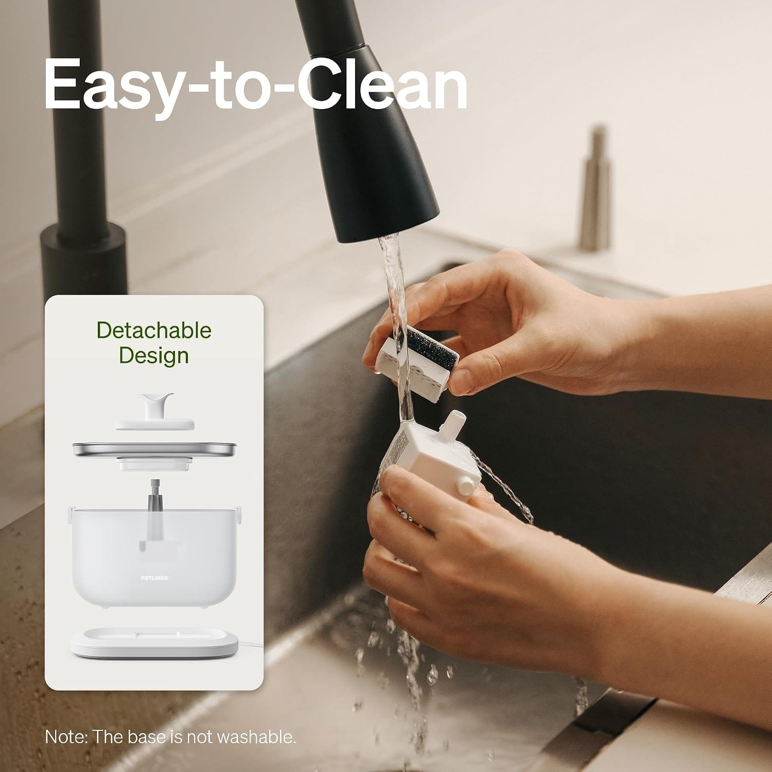 Petlibro Cat Water Fountain with Wireless Pump, 2.5L/84oz with Two Flow Modes, White - Certified Refurbished
