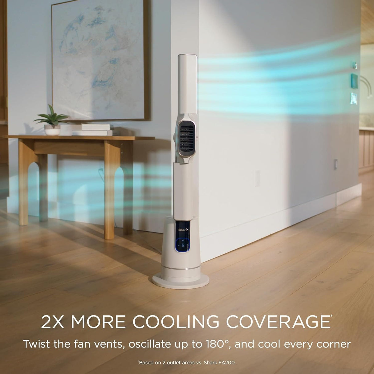 Shark TurboBlade Cool + Heat 2-in-1 Bladeless Tower Fan & Space Heater Year-Round Indoor Use, White - Certified Refurbished