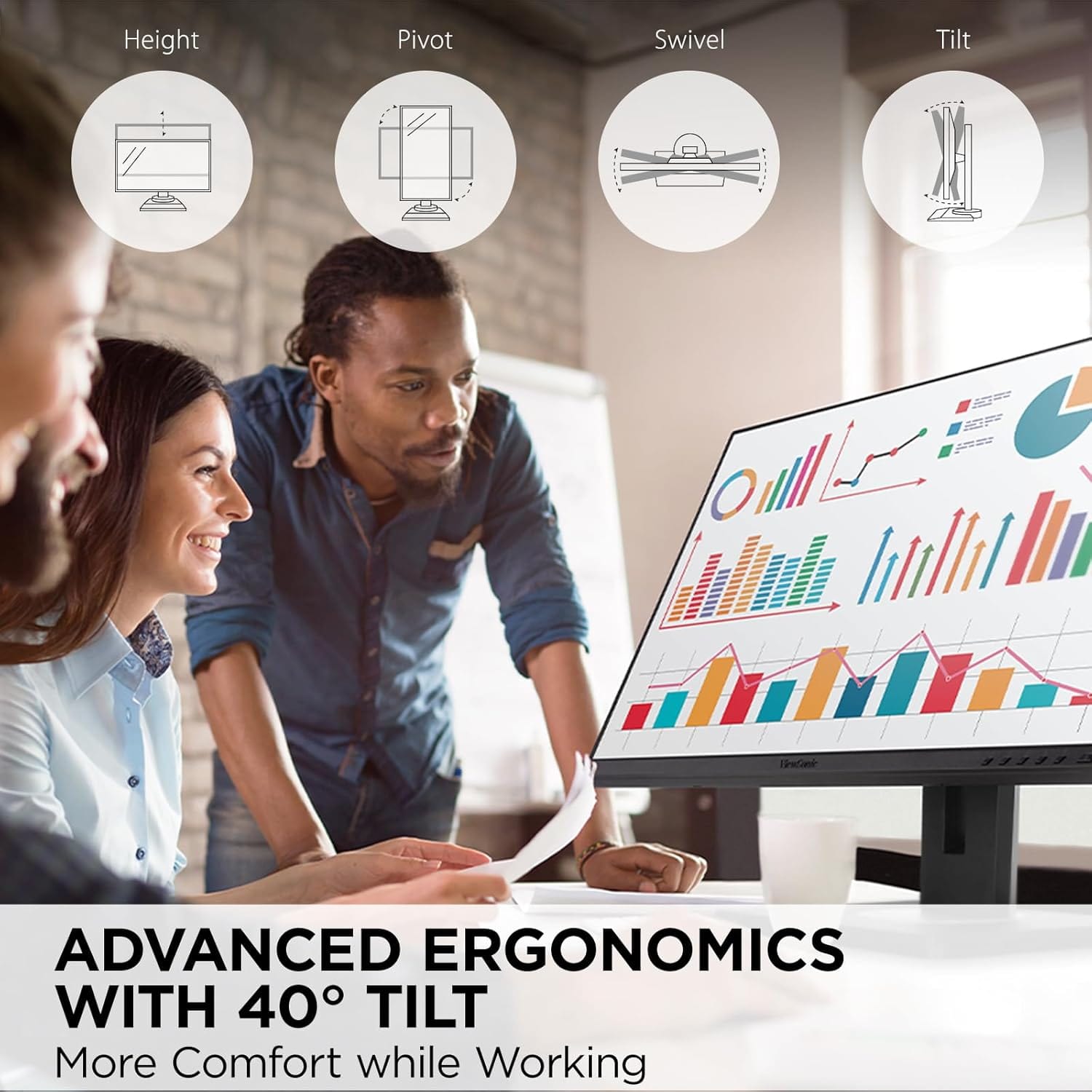 ViewSonic 27" IPS 1440p Docking Monitor with 100W USB C, 60 Hz, HDMI, Black - Certified Refurbished