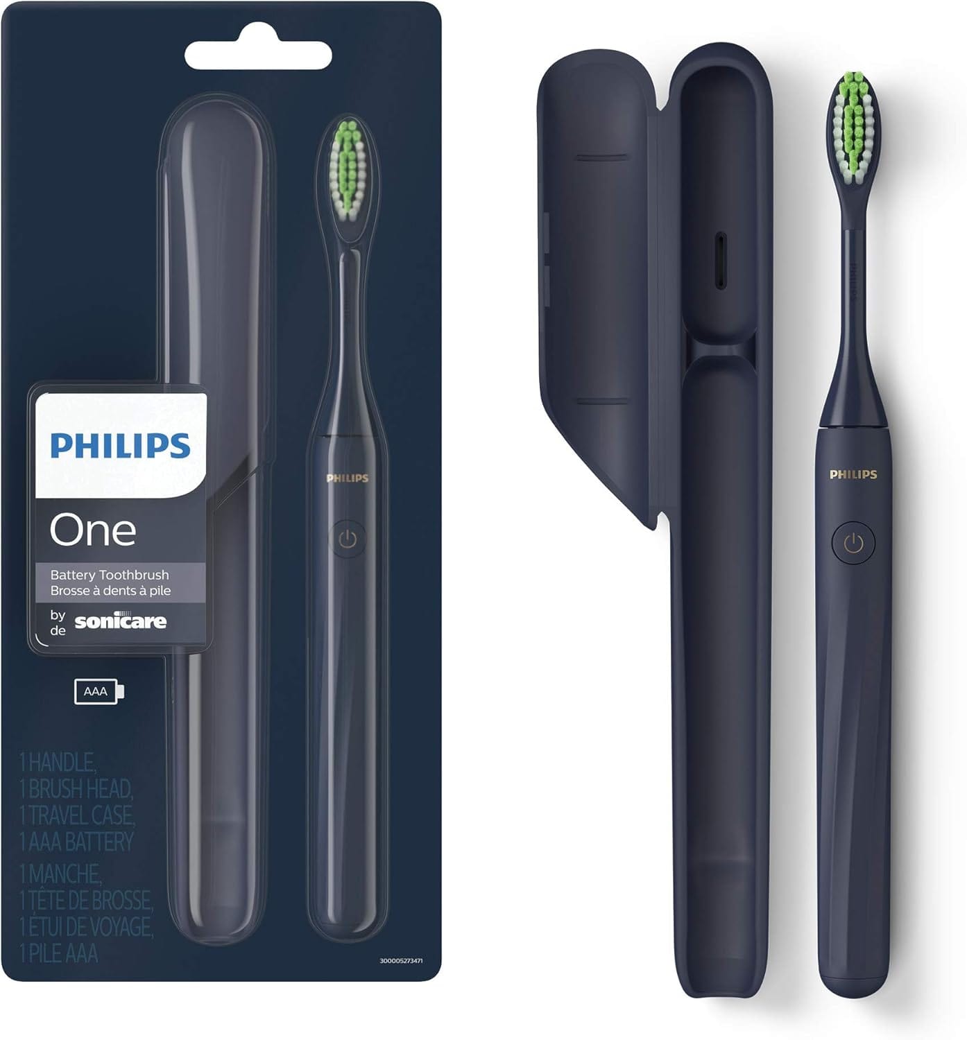 Philips One by Sonicare Battery Toothbrush, Midnight Blue