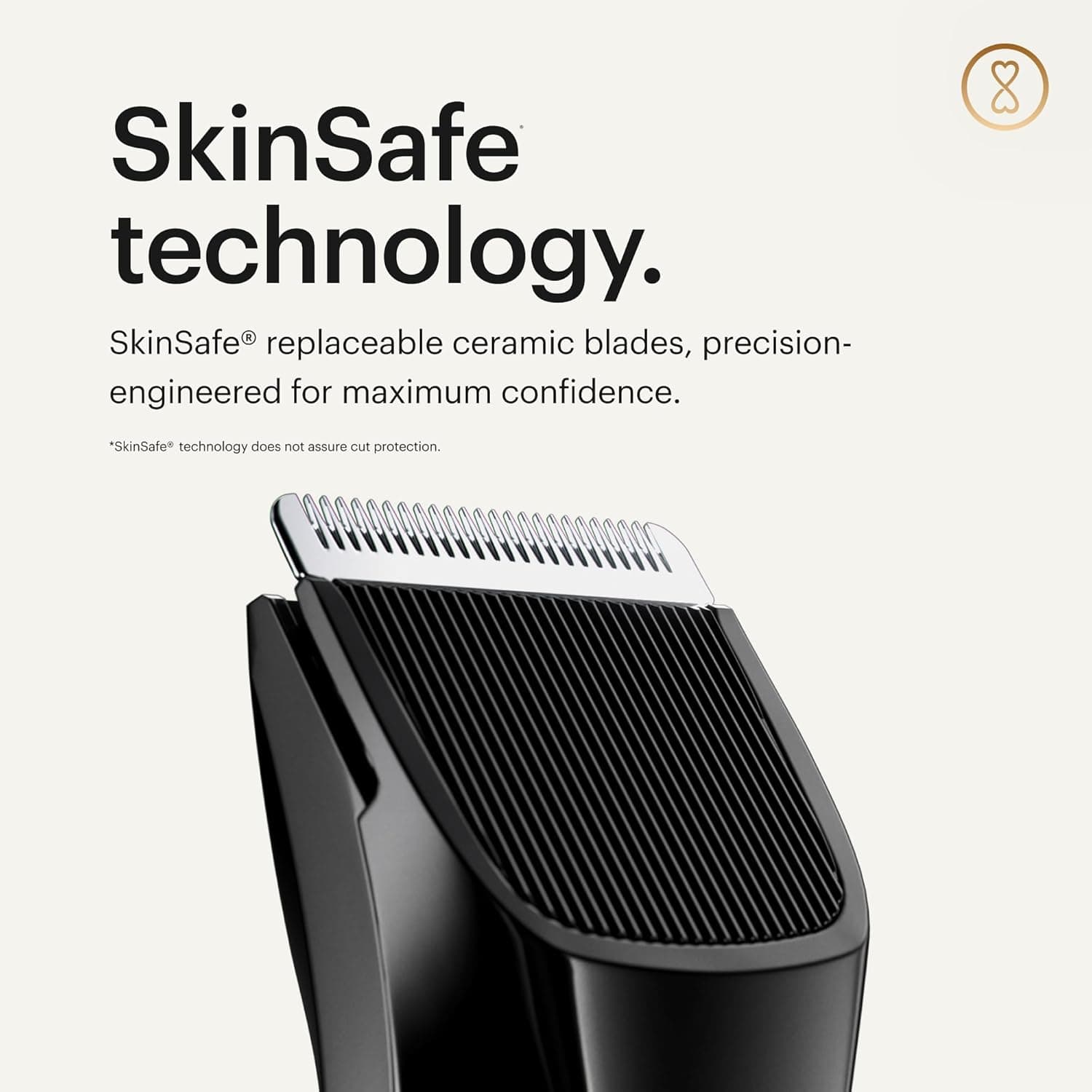 MANSCAPED The Lawn Mower 4.0 Electric Groin Hair Trimmer, Replaceable SkinSafe Ceramic Blades, Waterproof, Rechargeable