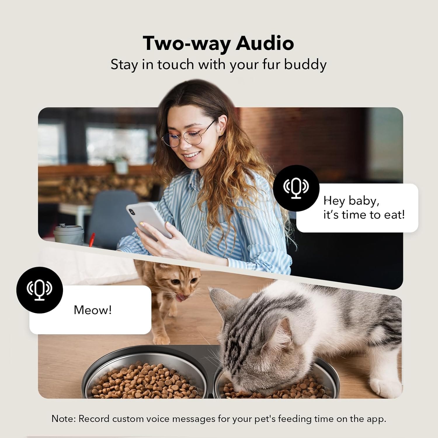 Petlibro Automatic Dual Tray Smart Pet Feeder with Video Camera, Night Vision, Low Food, Motion & Sound Alerts, Black - Certified Refurbished