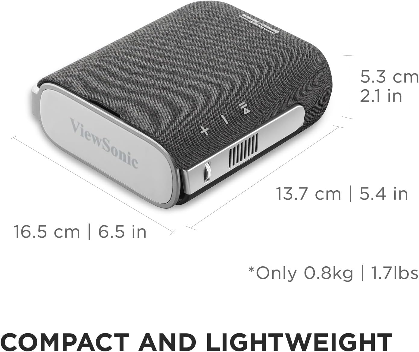 ViewSonic Portable LED Projector with Smart Stand, Harman Kardon Speakers, Black - Certified Refurbished