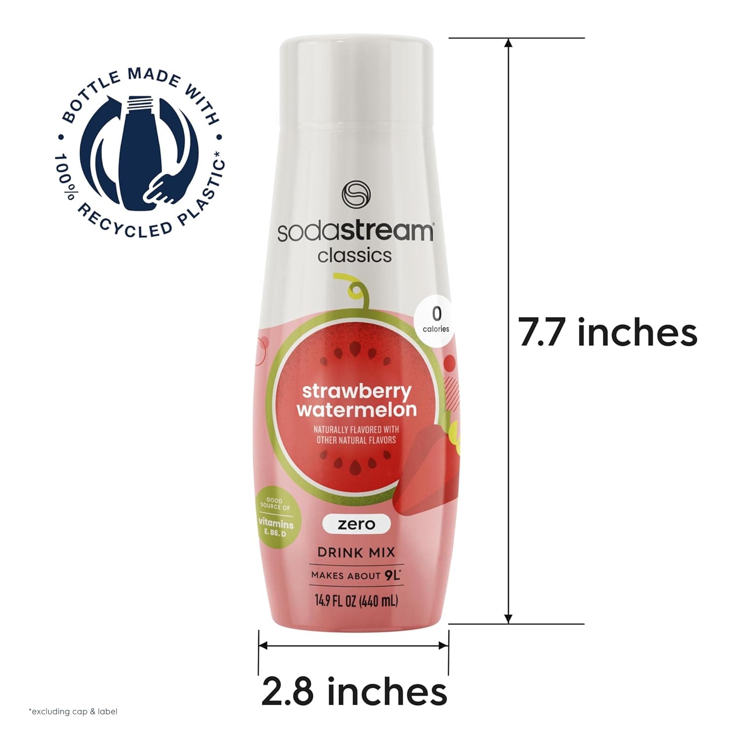 SodaStream Zero Strawberry Watermelon Drink Mix for Sparkling Water Makers, Pack of 4
