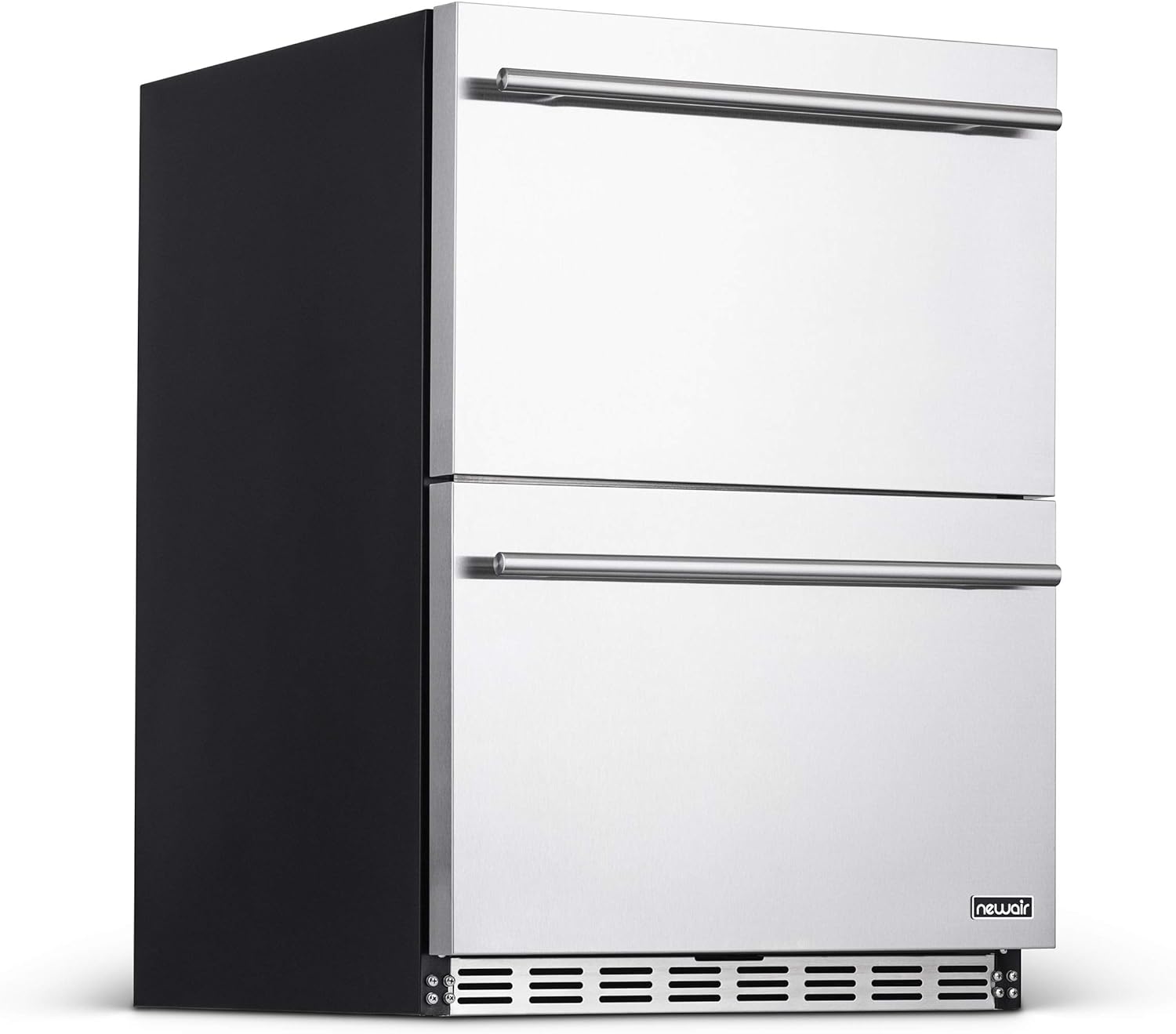 Newair 24" Outdoor Dual Drawer Fridge, 20 Bottles and 80 Cans, Stainless Steel - Certified Refurbished