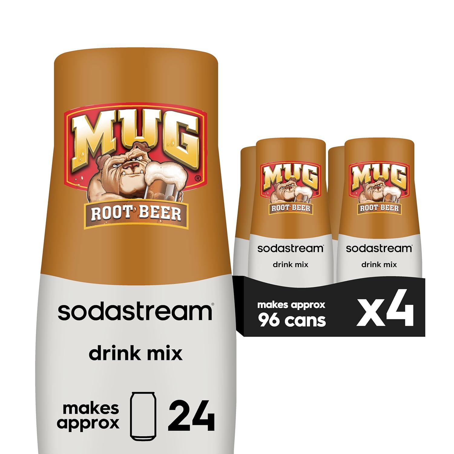 SodaStream Mug Root Beer Drink Mix for Sparkling Water Makers, Pack of 4