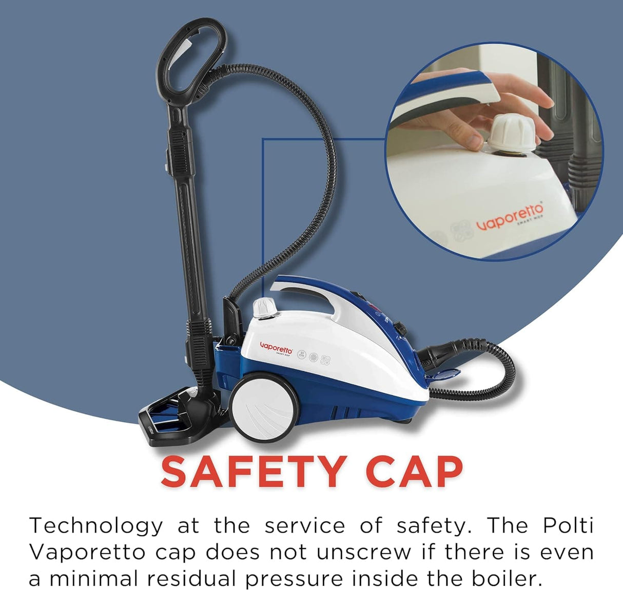 Polti Vaporetto Smart Steam Mop + Steam Cleaner, for Cleaning + Sanitizing