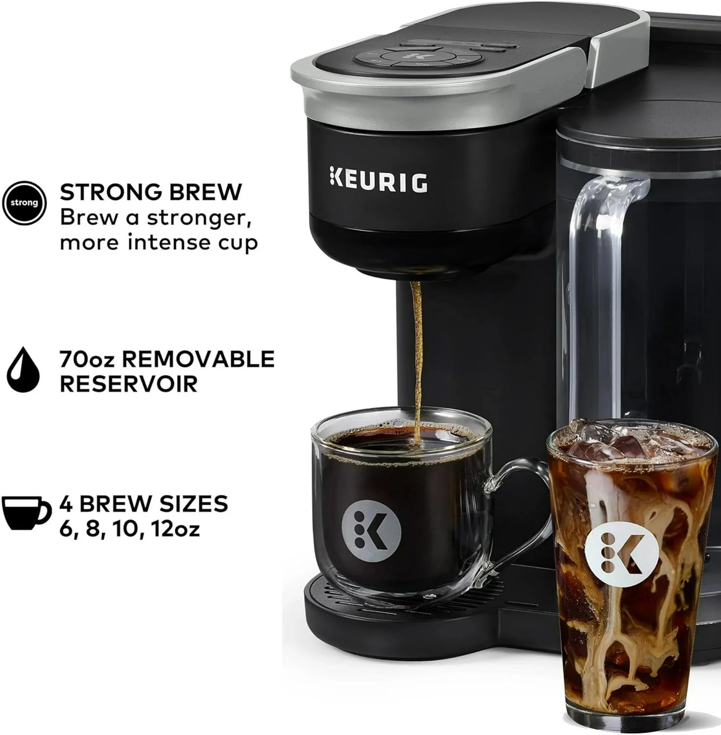 Keurig K-Mini Plus Single Serve K-Cup Pod Coffee Maker, Black - Certified Refurbished