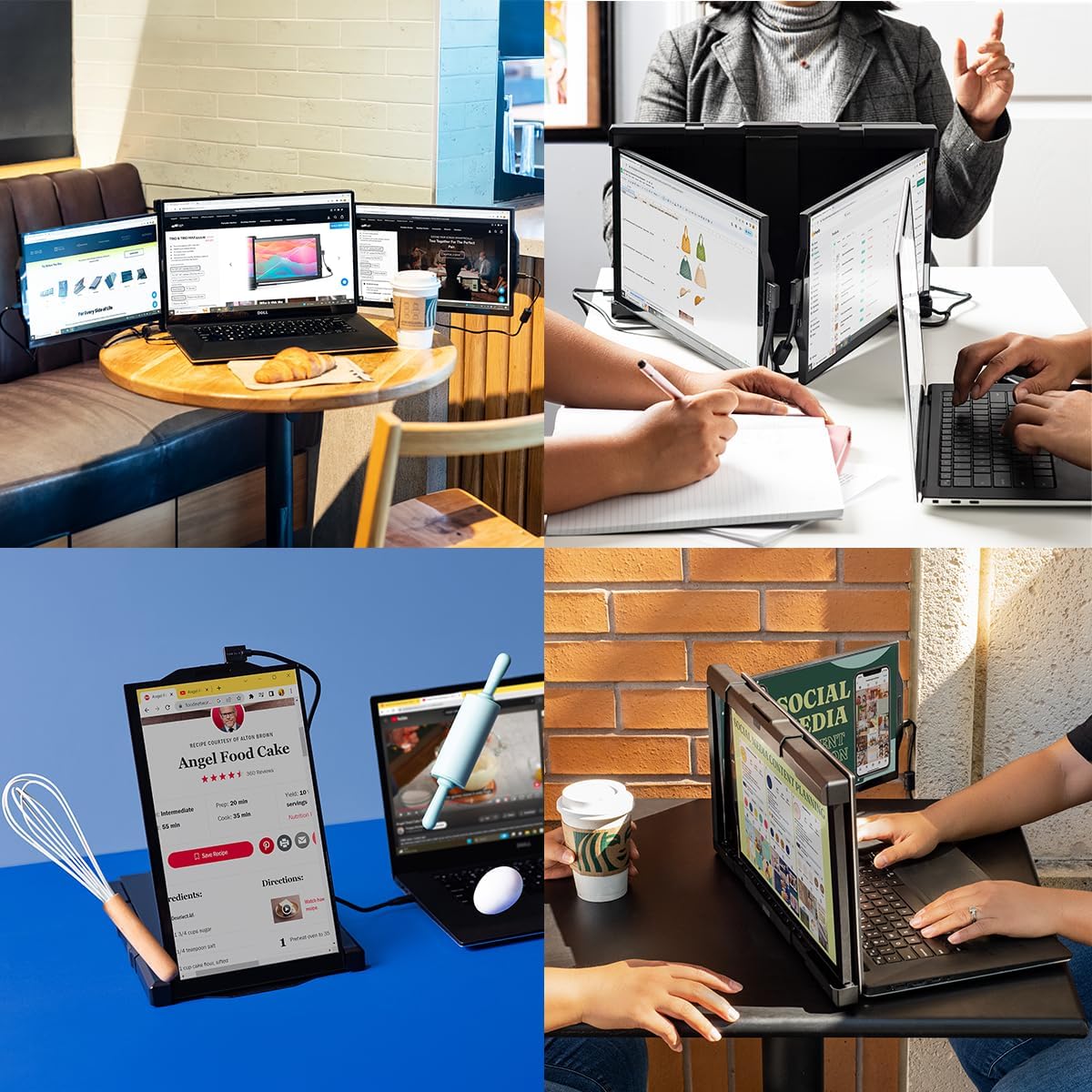 Mobile Pixels 13.3" Trio Portable Monitor, Triple Monitor - Certified Refurbished