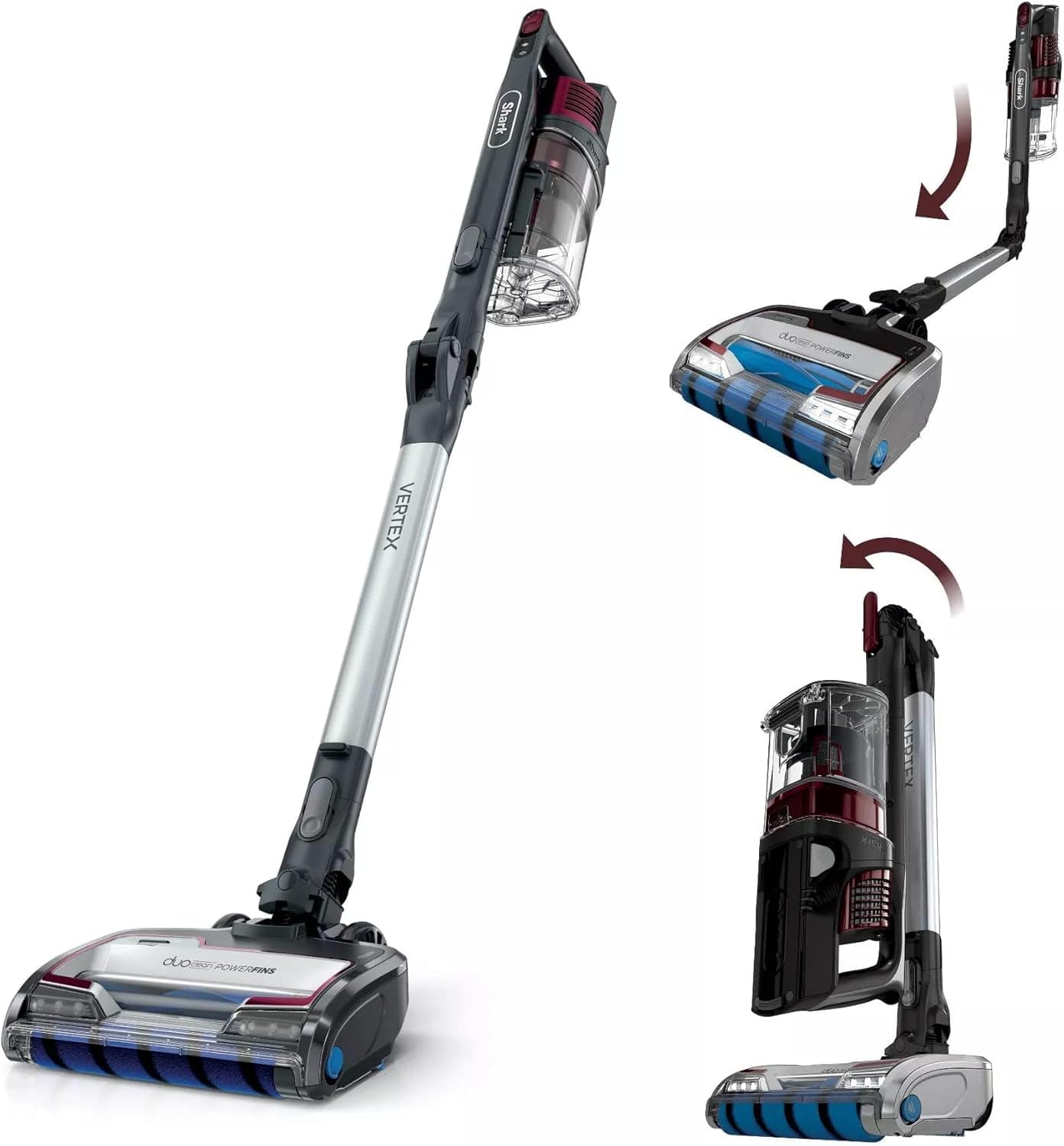 Shark Vertex Cordless MultiFlex Stick Vacuum with DuoClean PowerFins, Lightweight, Pet Hair, HEPA, 60 Min Run Time - Open Box