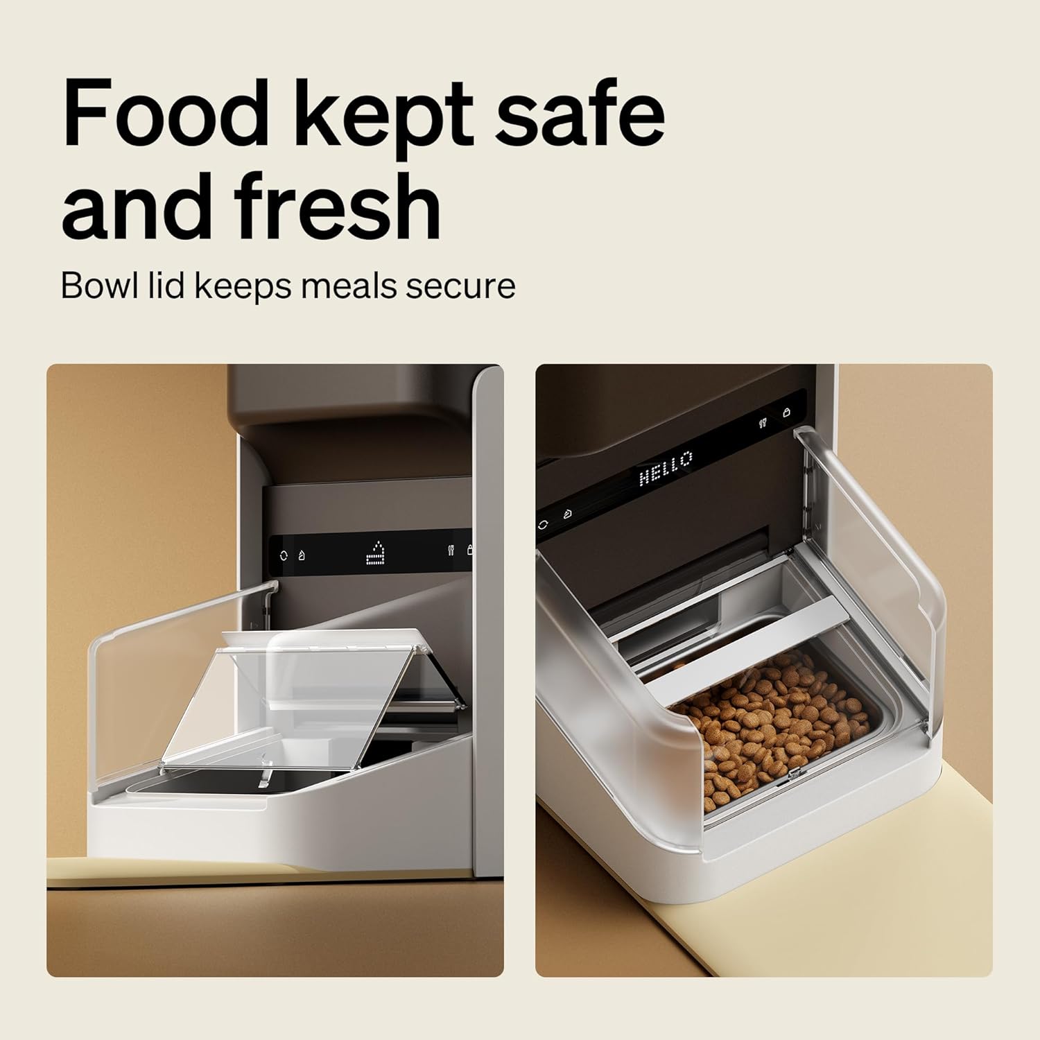 Petlibro One Automatic Smart Pet Feeder, Collar Tag Activated, RFID App Control, Black - Certified Refurbished