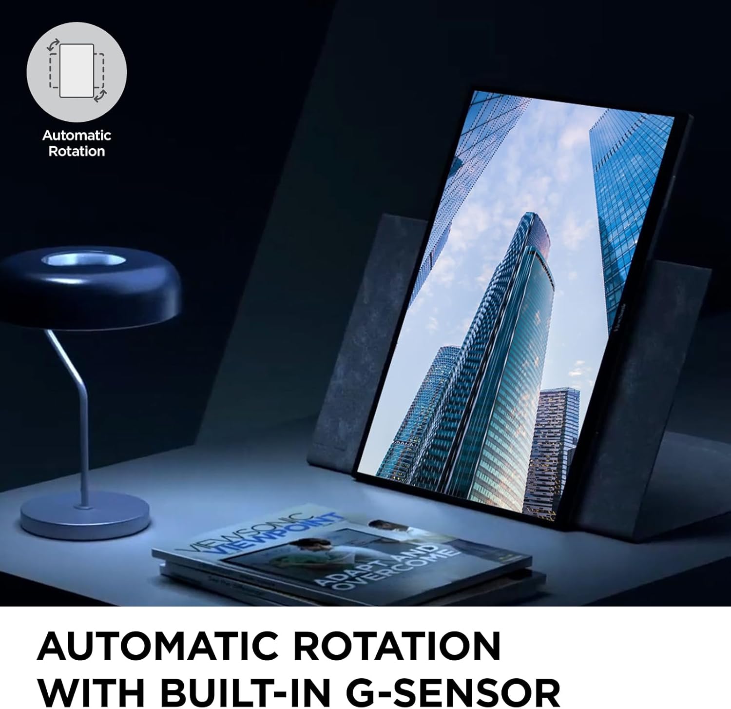 ViewSonic 16" WQXGA 1600p IPS Portable Monitor with 2 Way Powered 65W USB C, 60 Hz, Black - Certified Refurbished