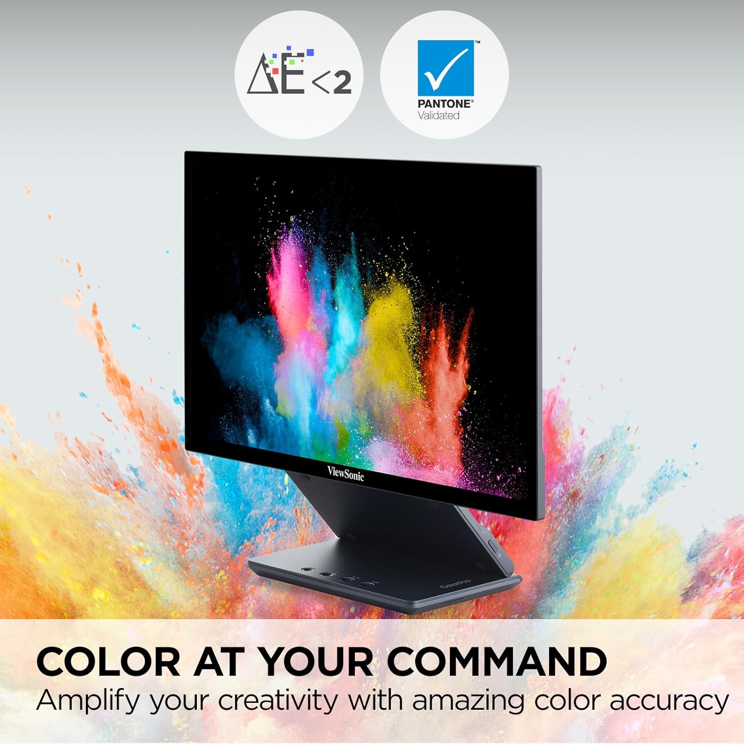 ViewSonic 15.6" 1080p IPS Portable Monitor with 2 Way Powered 40W USB C, 75 Hz, Black - Certified Refurbished