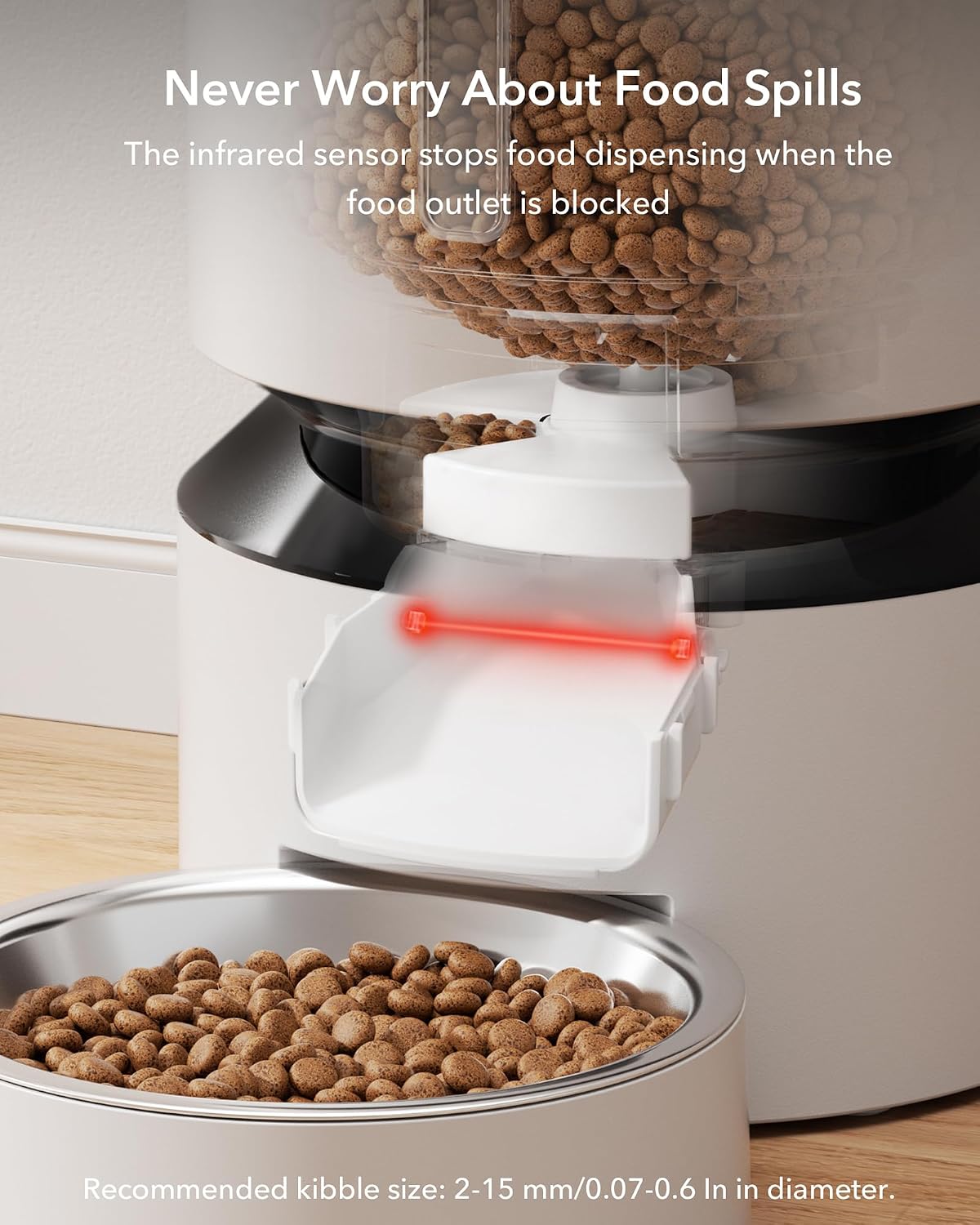 Petlibro Granary Automatic Pet Feeder, 5G Wi-Fi, 5L, Low Food Sensor, White - Certified Refurbished
