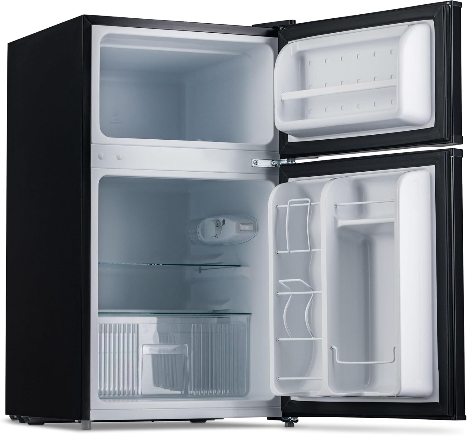 Newair Compact Mini Fridge with Freezer, 3.1 Cu. Ft., Black - Certified Refurbished