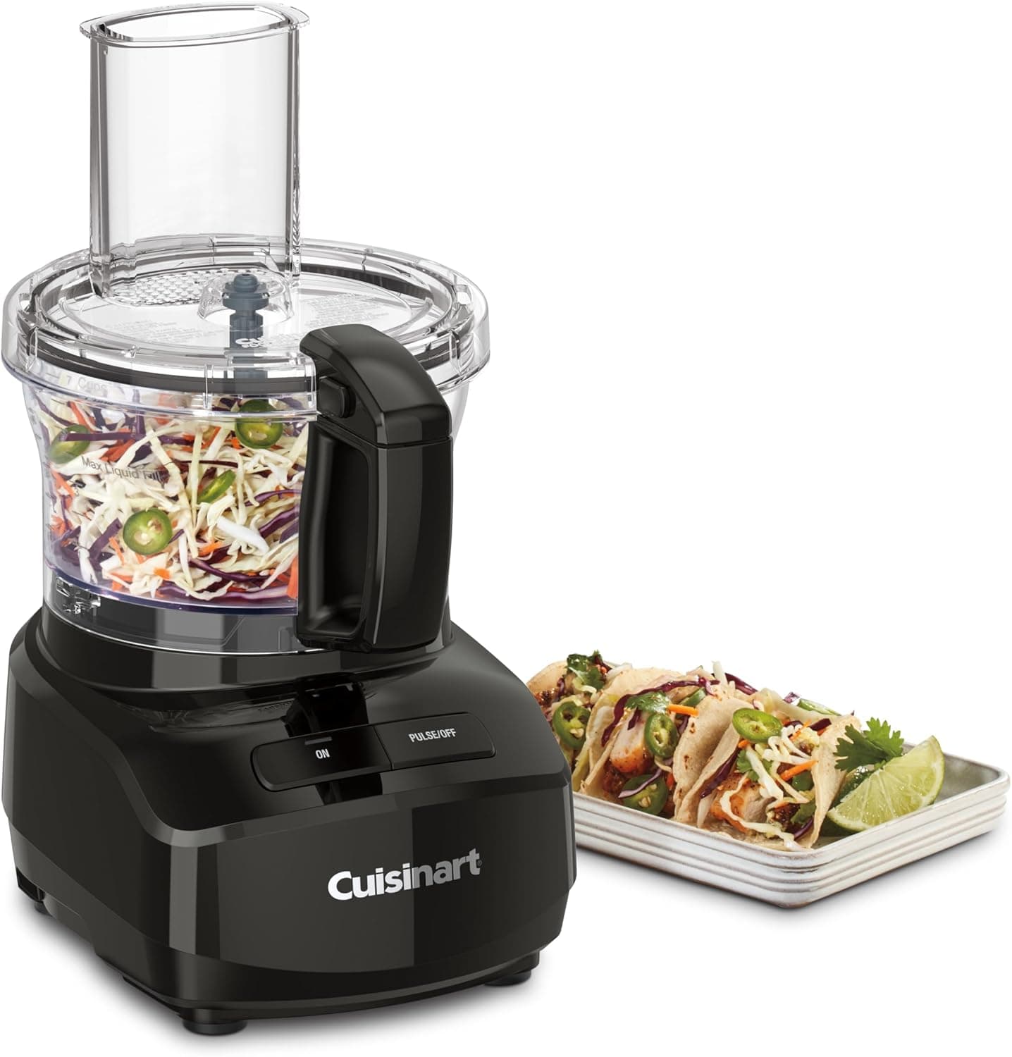 Cuisinart 7-Cup Sleek and Modern Design Food Processor, Black - Certified Refurbished