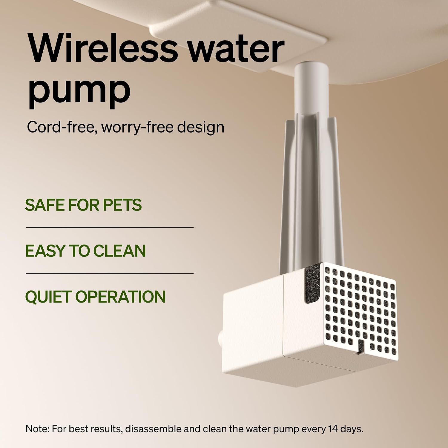Petlibro Cordless Cat Water Fountain, Battery Operated, 2.5L/84oz, Dockstream, Black - Certified Refurbished