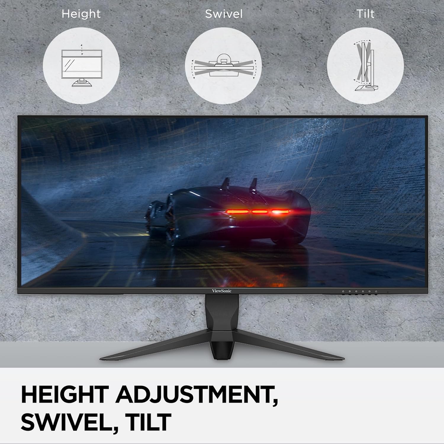 ViewSonic 34" 21:9 1440p 1ms 165Hz Gaming Monitor, Black - Certified Refurbished
