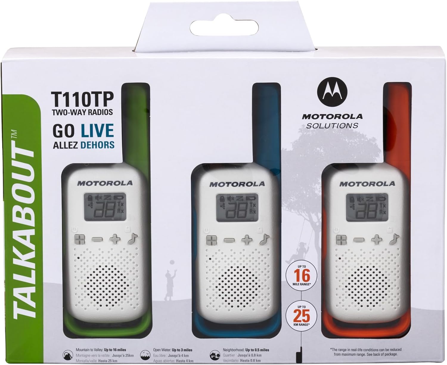 Motorola Solutions Two-Way Radios, 3-Pack