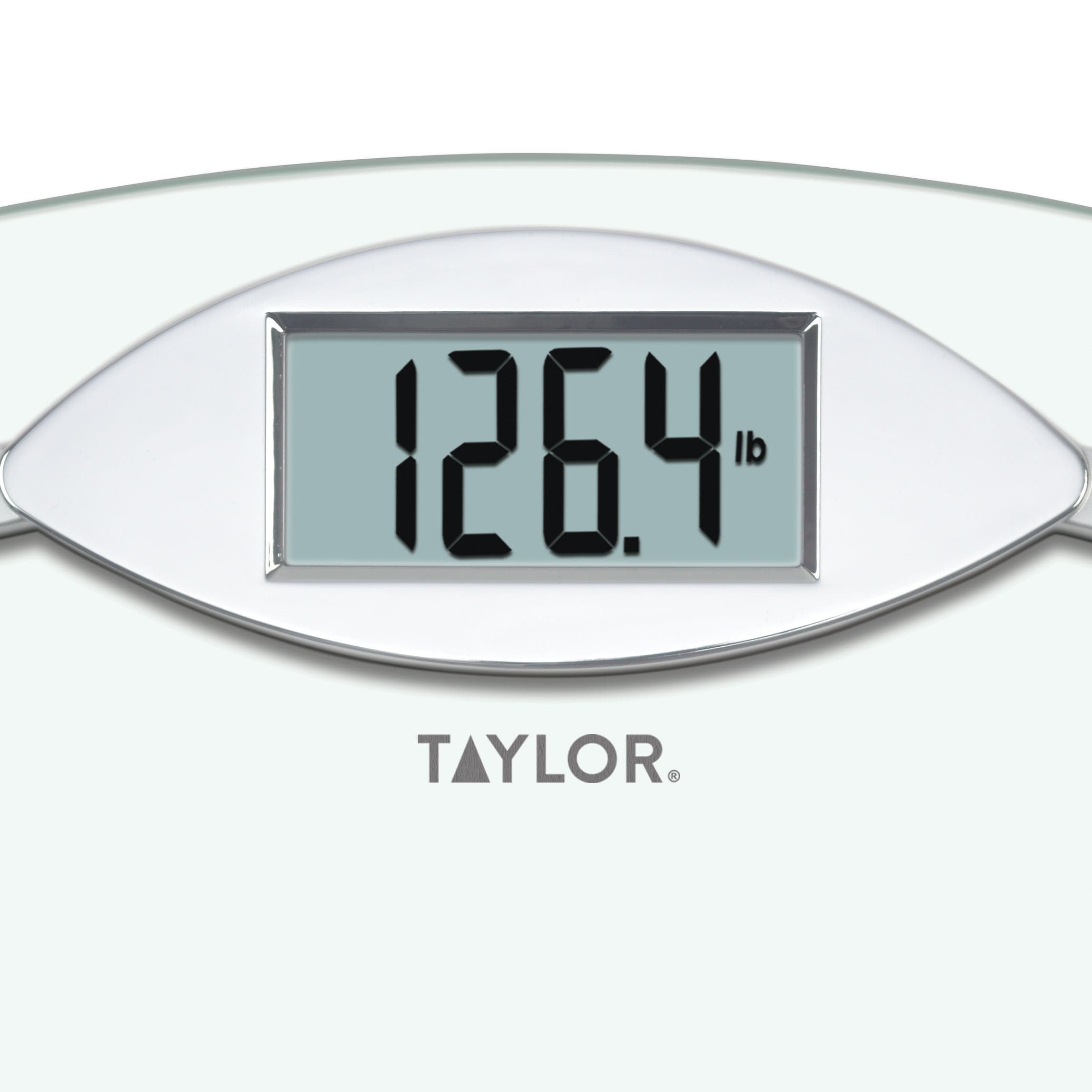 Taylor Digital Bathroom Scale, Body Weight Scale, Instant On Off, 400 lb, Sturdy Clear Glass Chrome