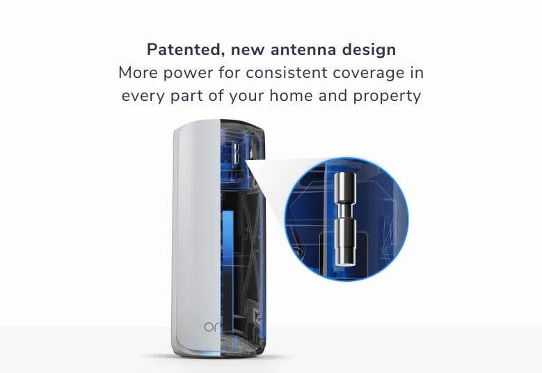 Netgear Orbi 770 Tri-Band WiFi 7 Mesh System, 11Gbps, 8000 sq.ft. Coverage, 100 Devices, Router + 2 Satellites - Certified Refurbished