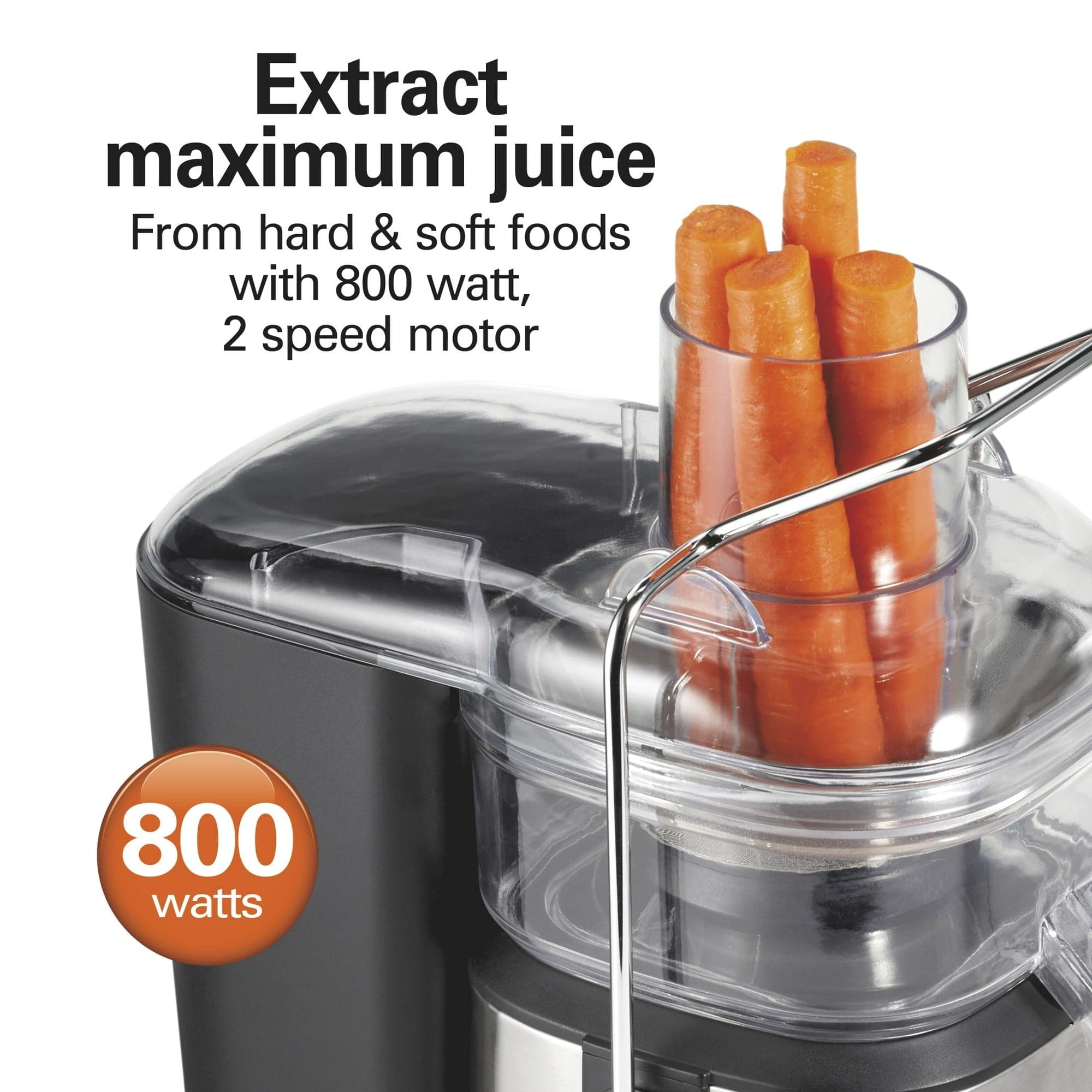Hamilton Beach Easy Clean Juicer, Juice Extractor, Big Mouth Chute - Certified Refurbished